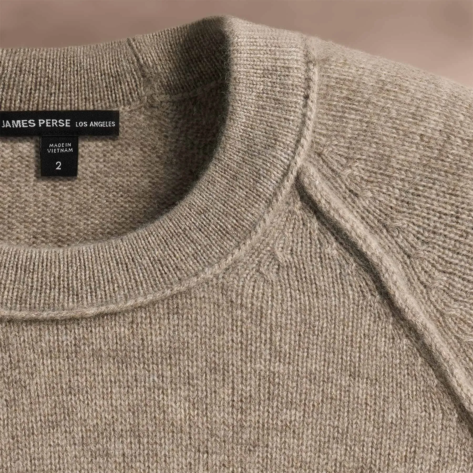 Recycled Cashmere Crew Sweater - Coyote sold by James Perse product image thumbnail 4