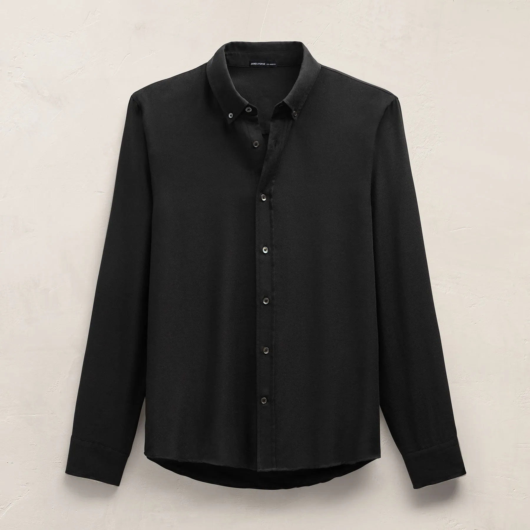 Cotton Cashmere Twill Shirt - Black sold by James Perse product image thumbnail 2