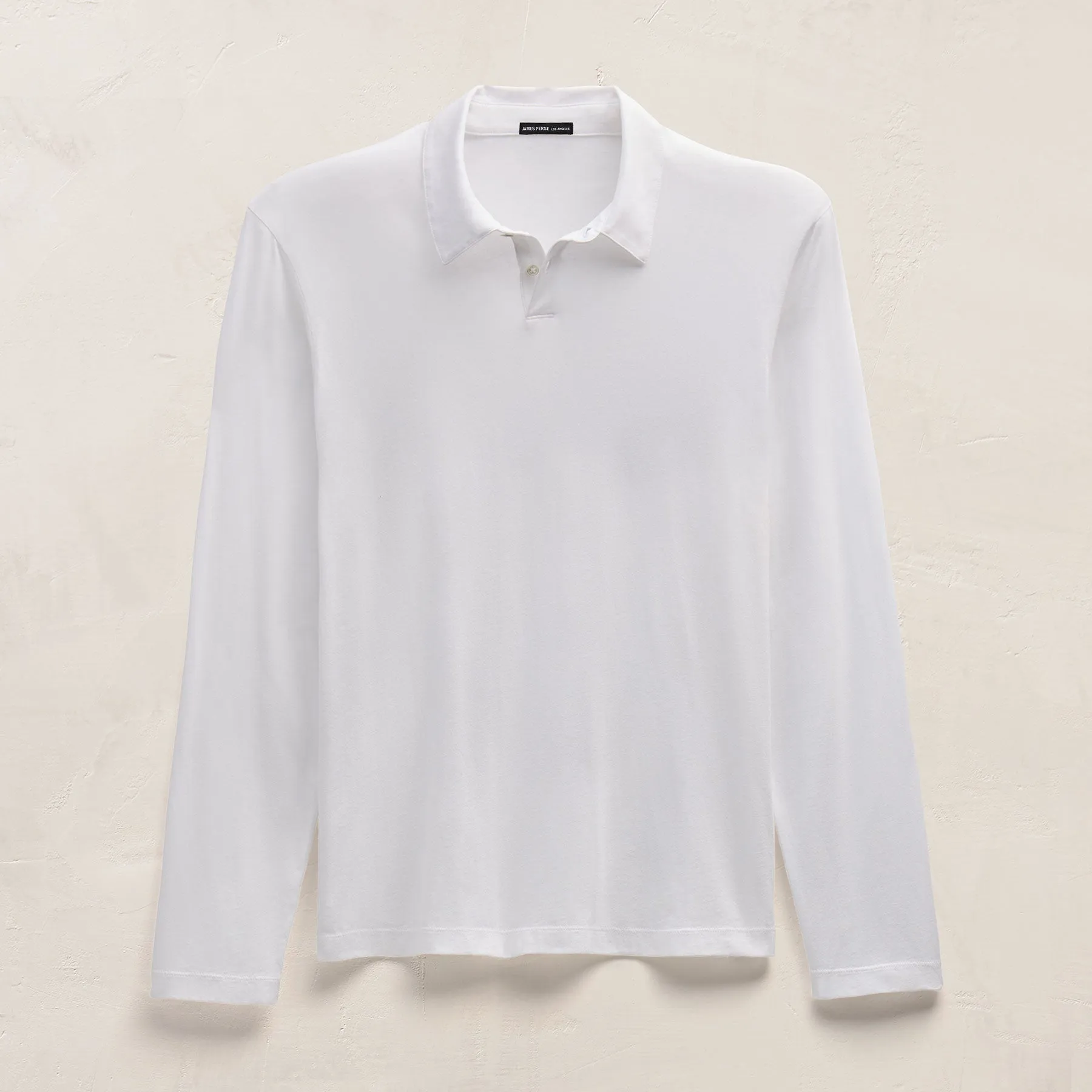 Brushed Lotus Long Sleeve Polo - White sold by James Perse product image thumbnail 2
