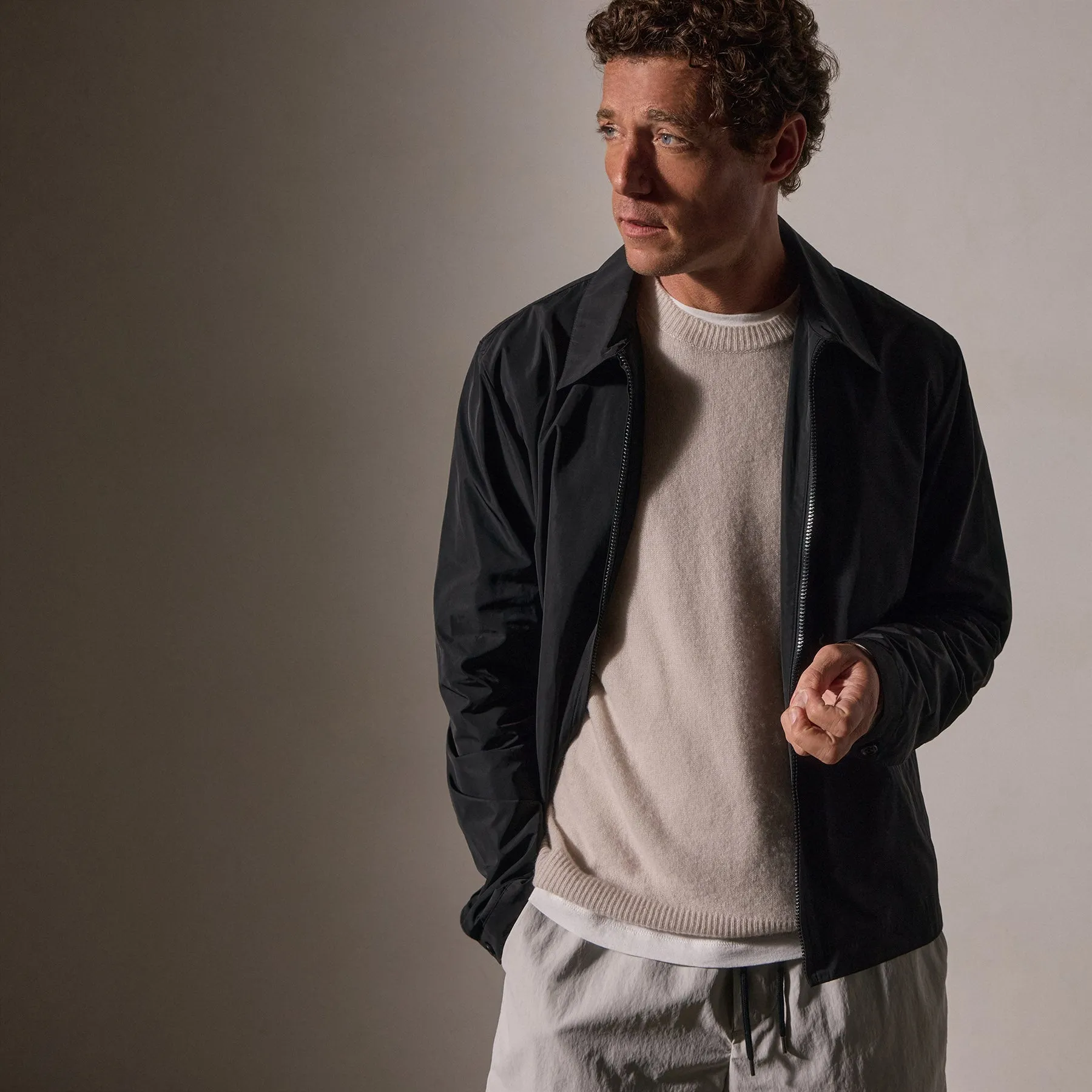 Recycled Twill Coach Jacket - Black sold by James Perse product image thumbnail 2