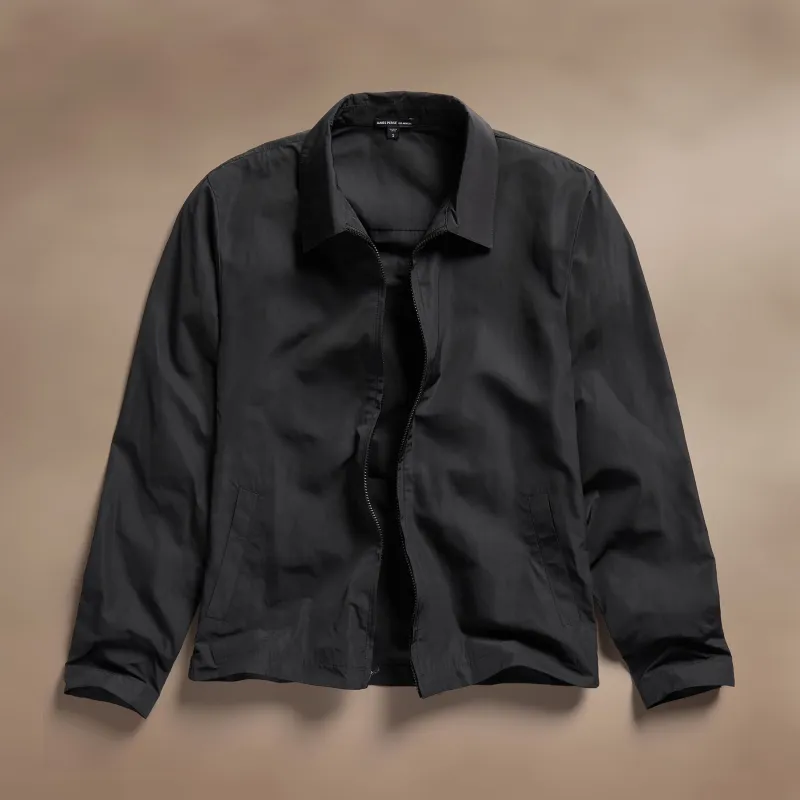Recycled Twill Coach Jacket - Black sold by James Perse