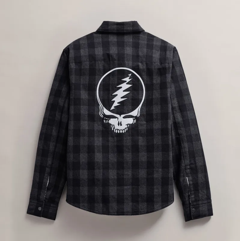 Men's Grateful Dead Lined Plaid Jacket - Flannel/Black sold by James Perse