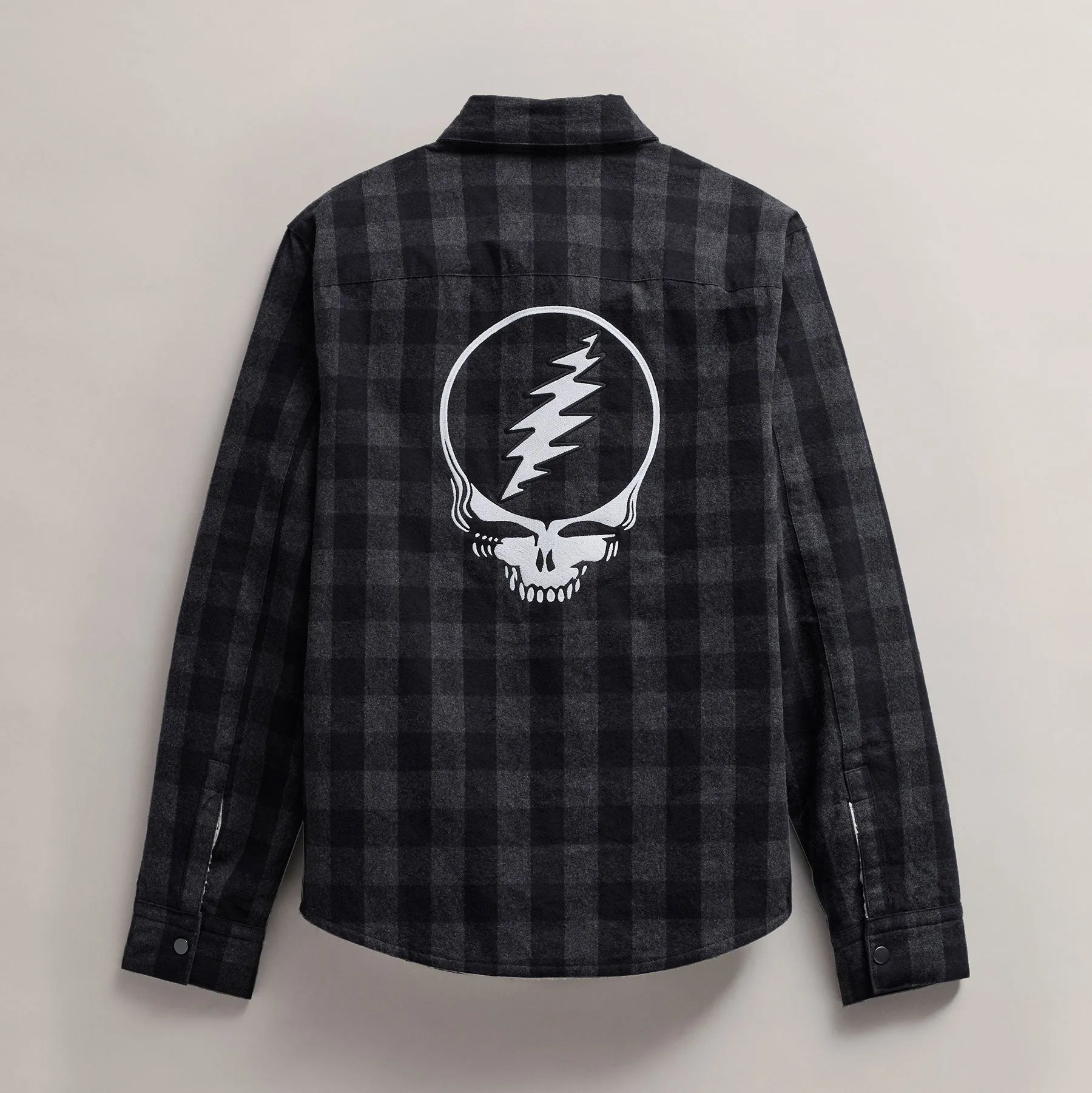 Men's Grateful Dead Lined Plaid Jacket - Flannel/Black sold by James Perse