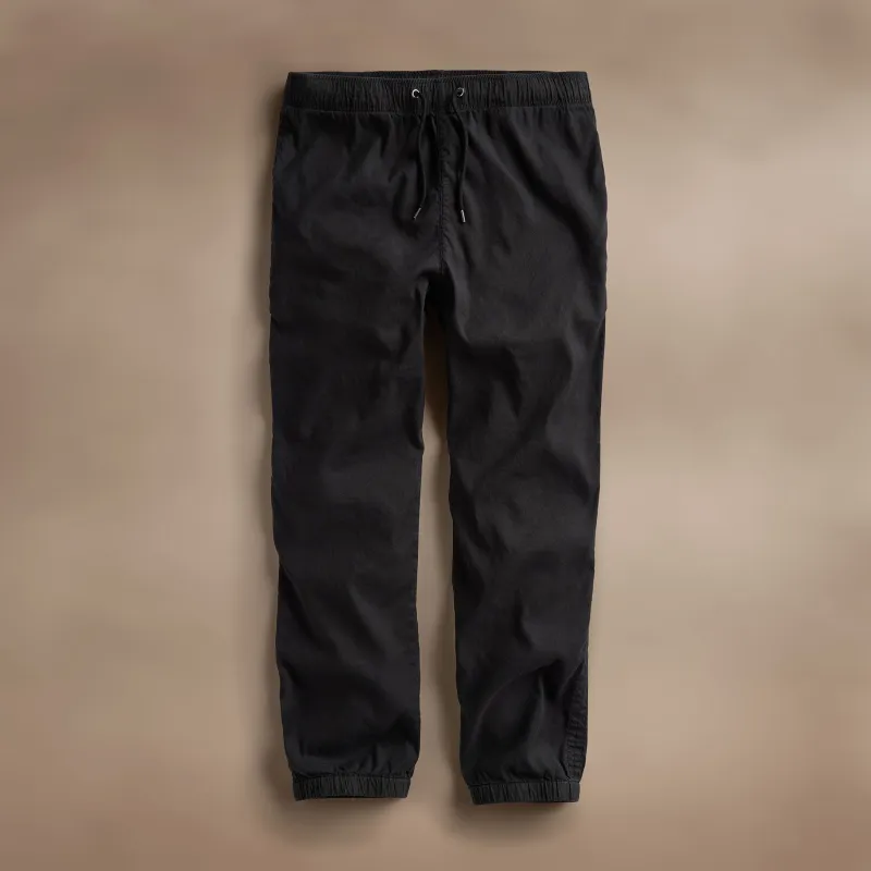 Stretch Linen Jogger - Black sold by James Perse