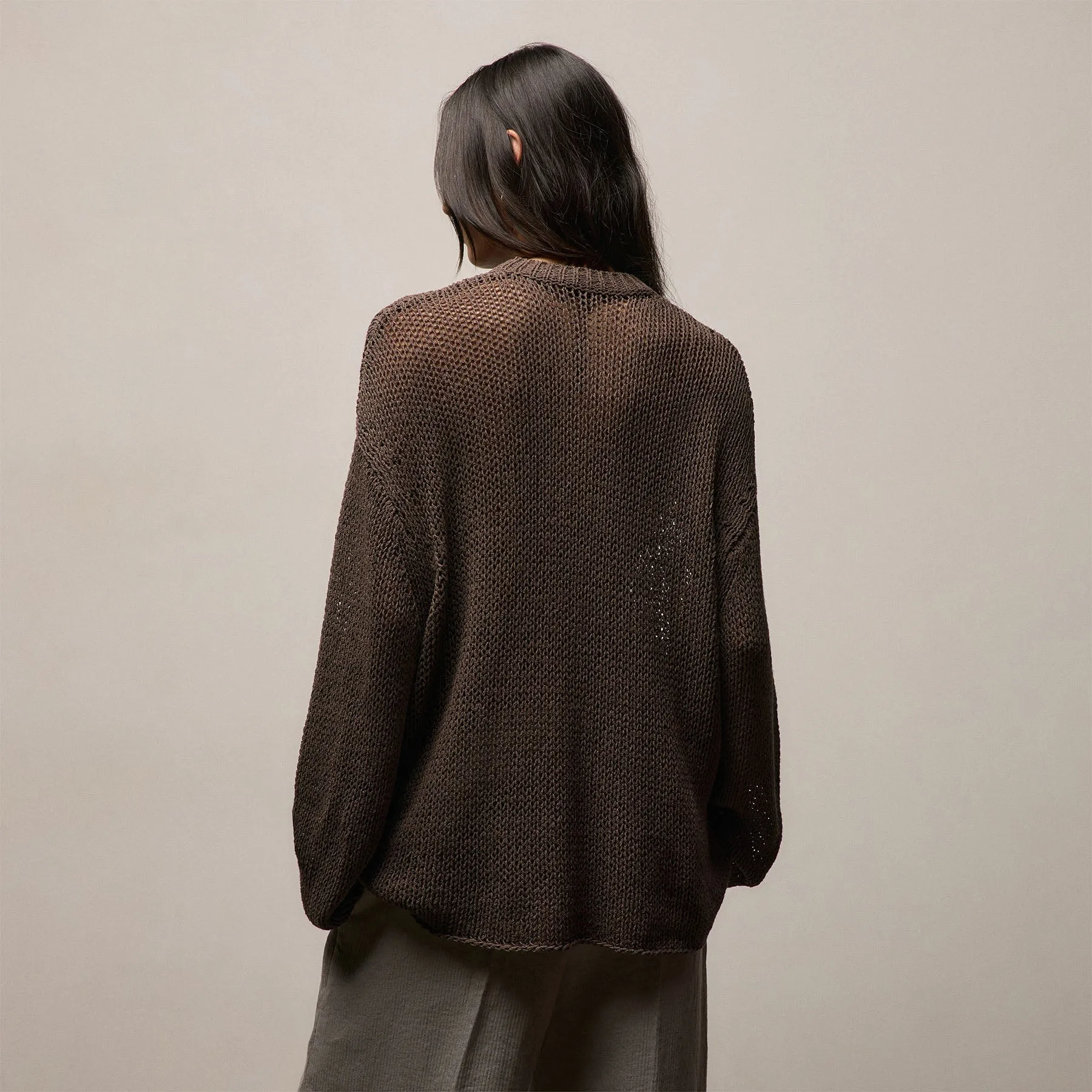 Oversized Cotton Linen Beach Sweater - Storm sold by James Perse product image thumbnail 4