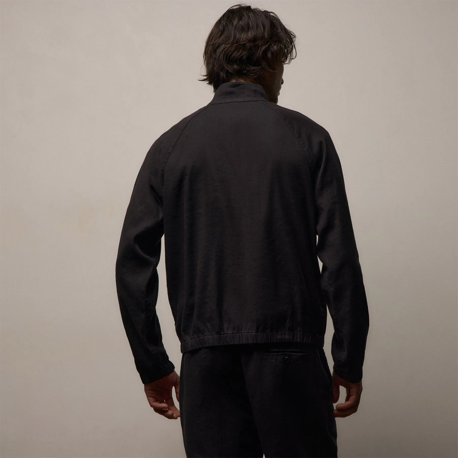 Stretch Linen Track Jacket - Black sold by James Perse product image thumbnail 2