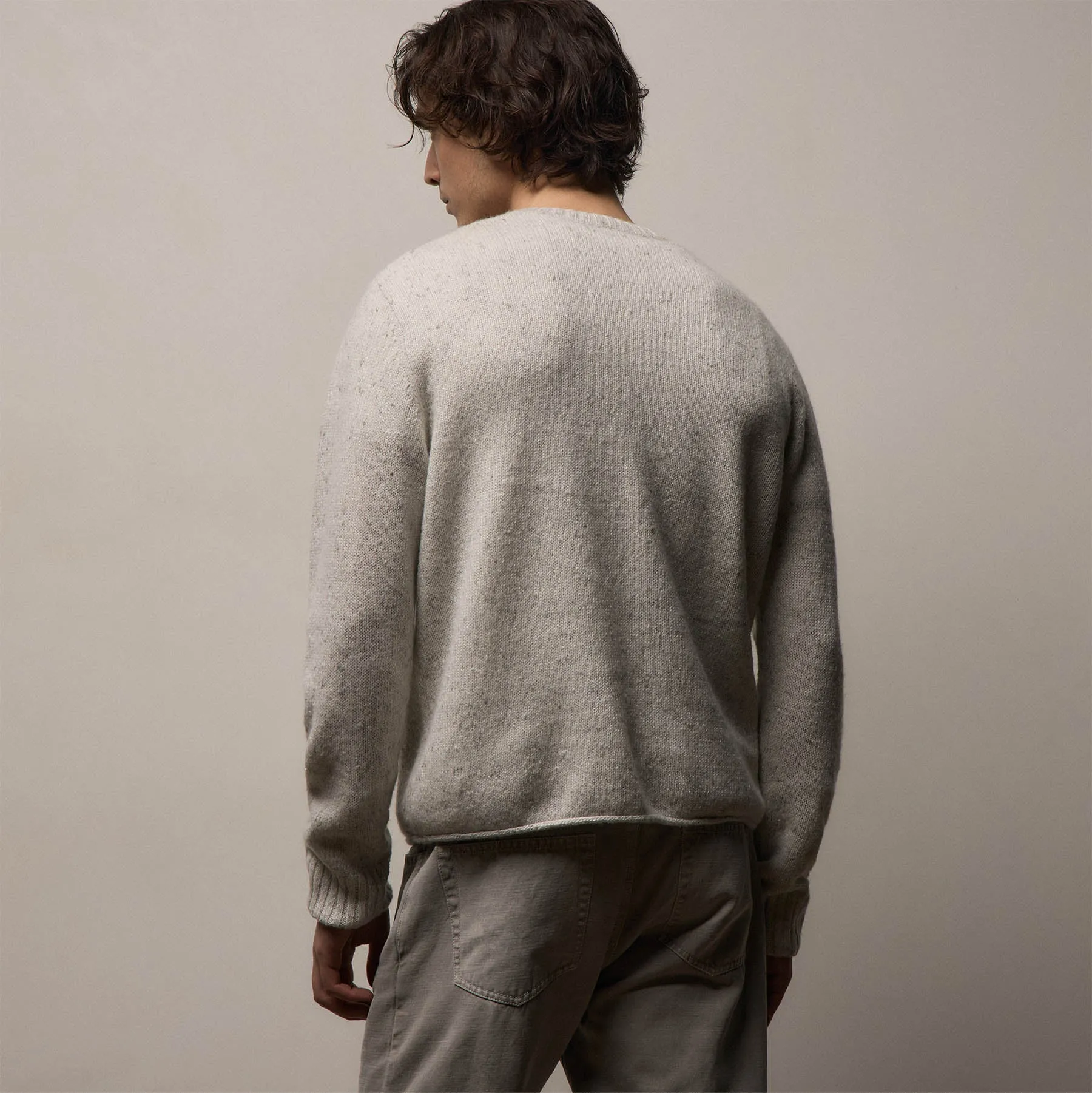 Marled Cashmere Linen Crew - Pearl sold by James Perse product image thumbnail 2