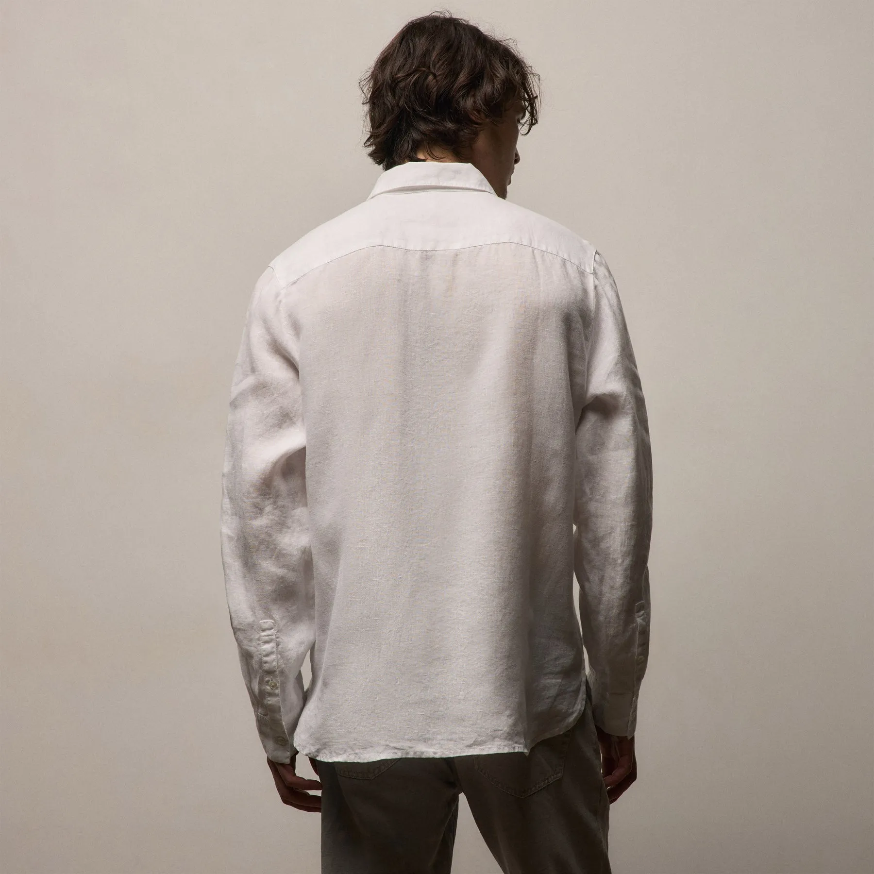 Lightweight Linen Shirt - White sold by James Perse product image thumbnail 2
