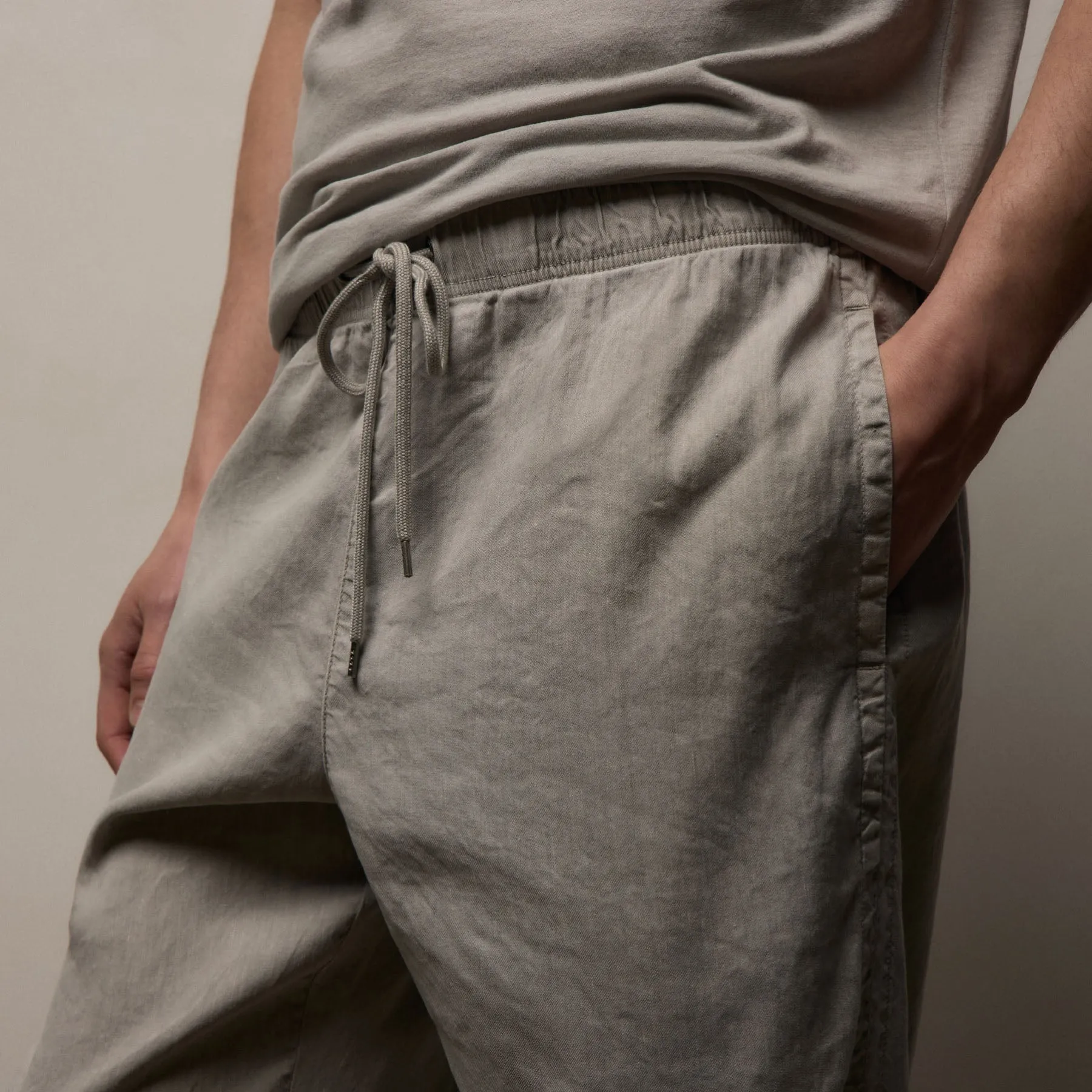 Stretch Linen Jogger - Fog Pigment sold by James Perse product image thumbnail 2