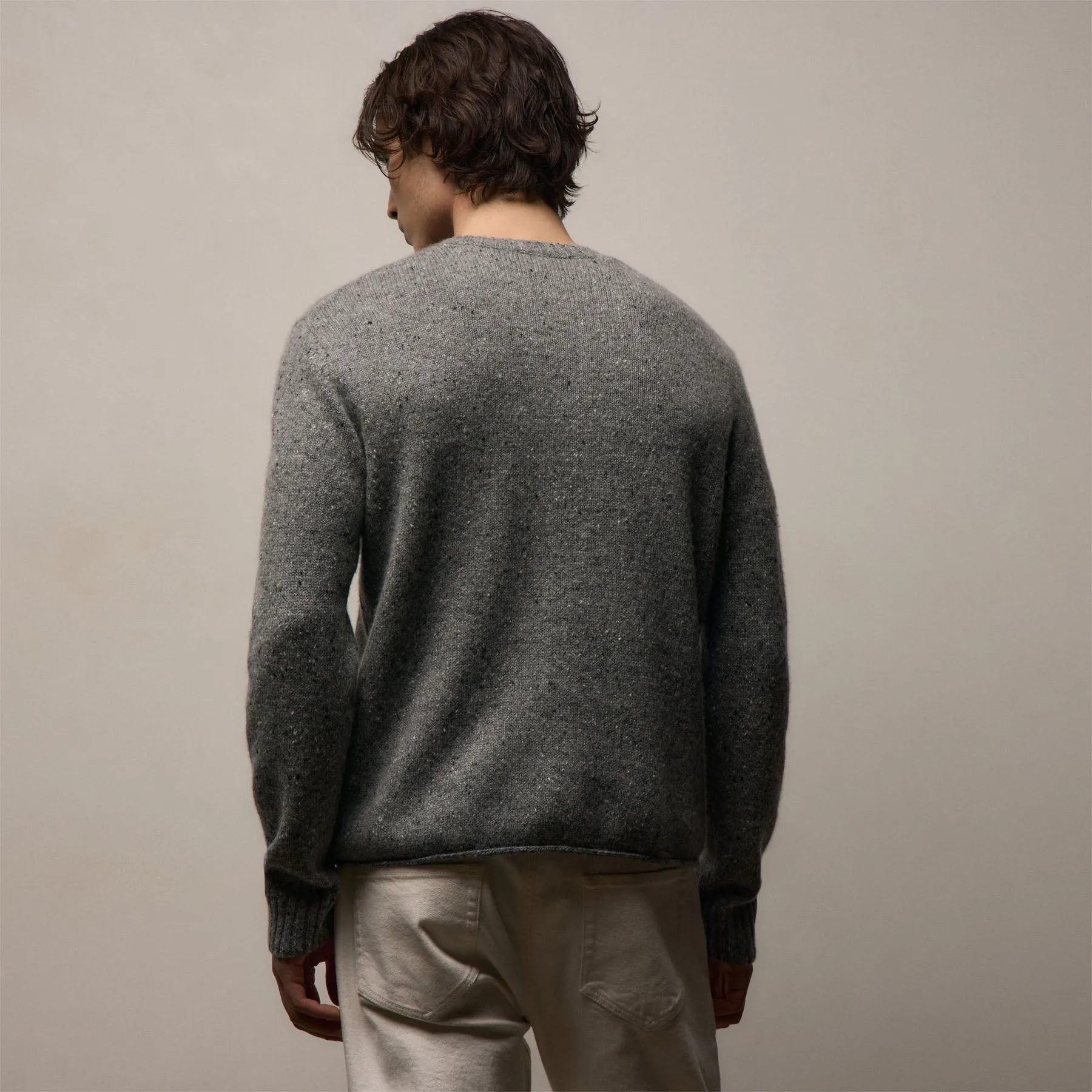 Marled Cashmere Linen Crew - Heather Grey sold by James Perse product image thumbnail 2