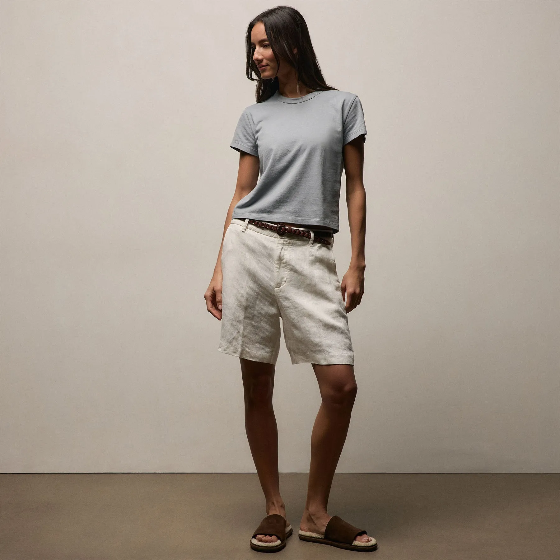 Brushed Elevated Jersey Short Sleeve Tee - Ore sold by James Perse product image thumbnail 4
