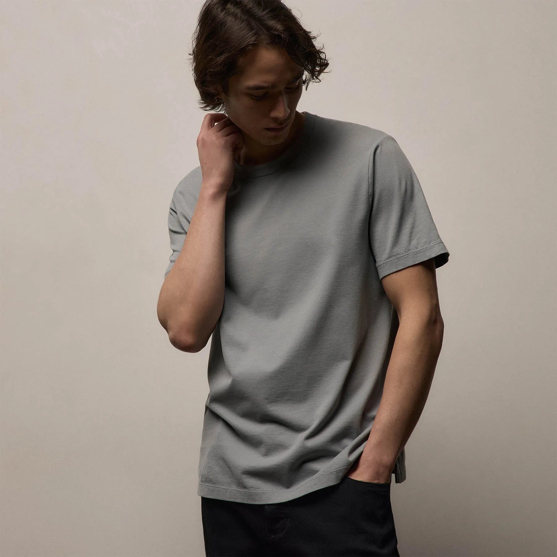 Heavy Luxe Jersey Crew - Ore sold by James Perse product image thumbnail 4