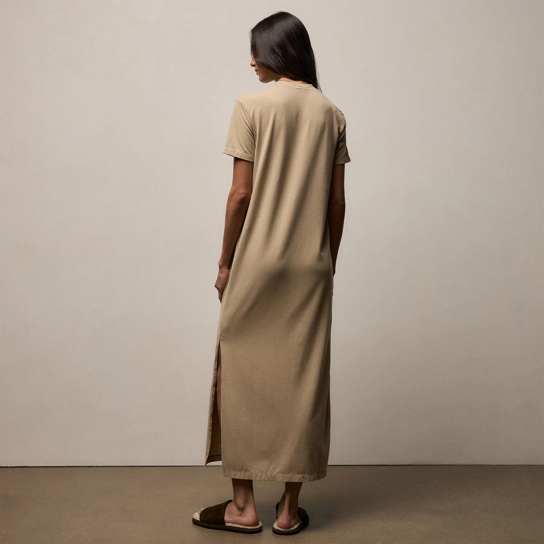 T Shirt Dress - Light Khaki sold by James Perse product image thumbnail 4