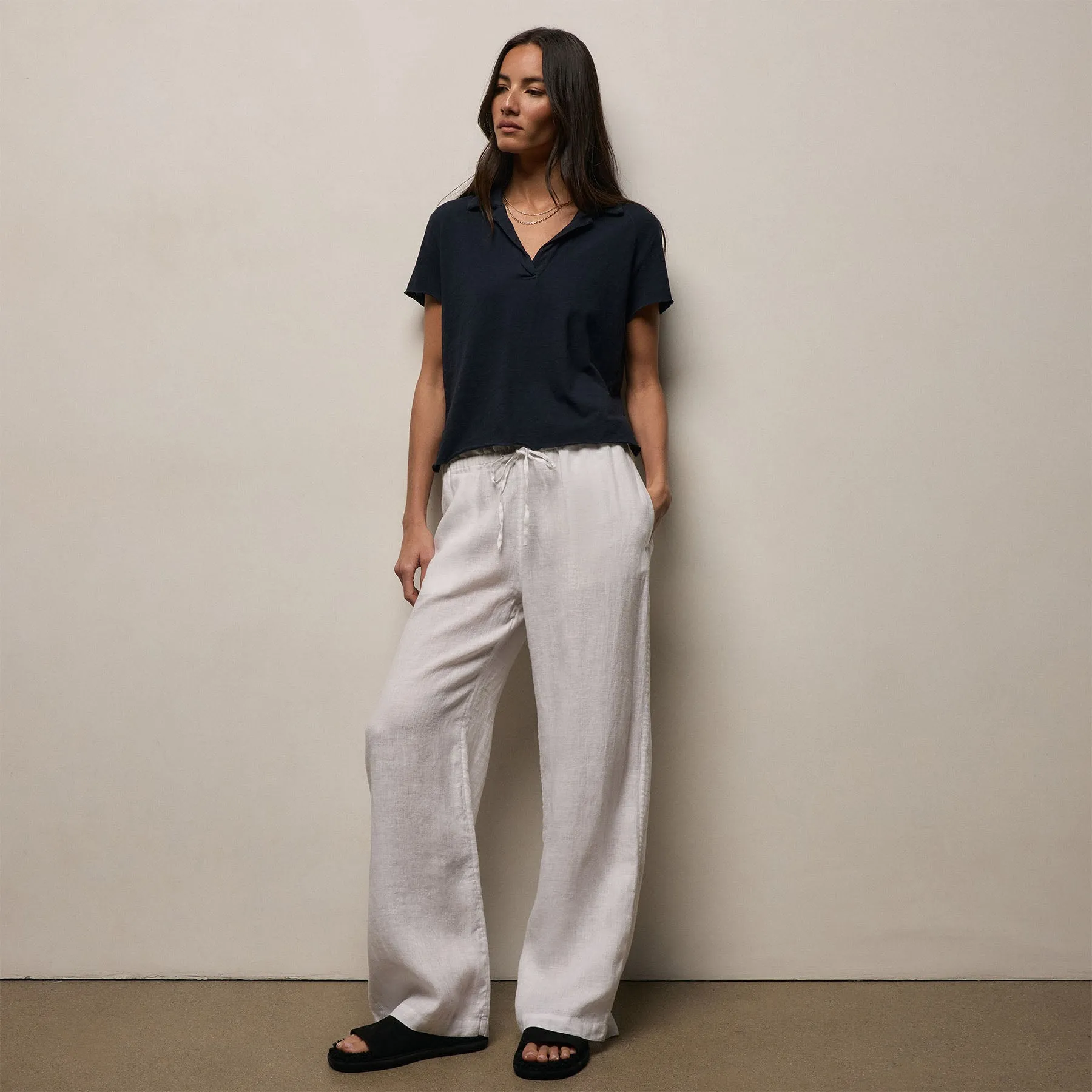 Linen Pant - White sold by James Perse product image thumbnail 2