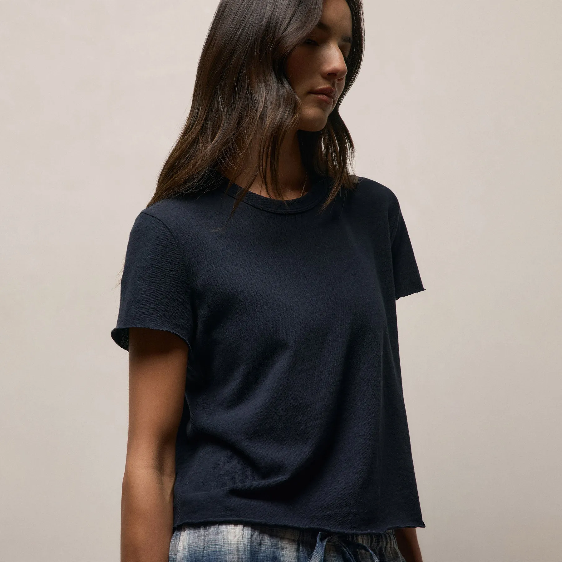 Slub Jersey Shrunken Tee - Classic Navy sold by James Perse product image thumbnail 4