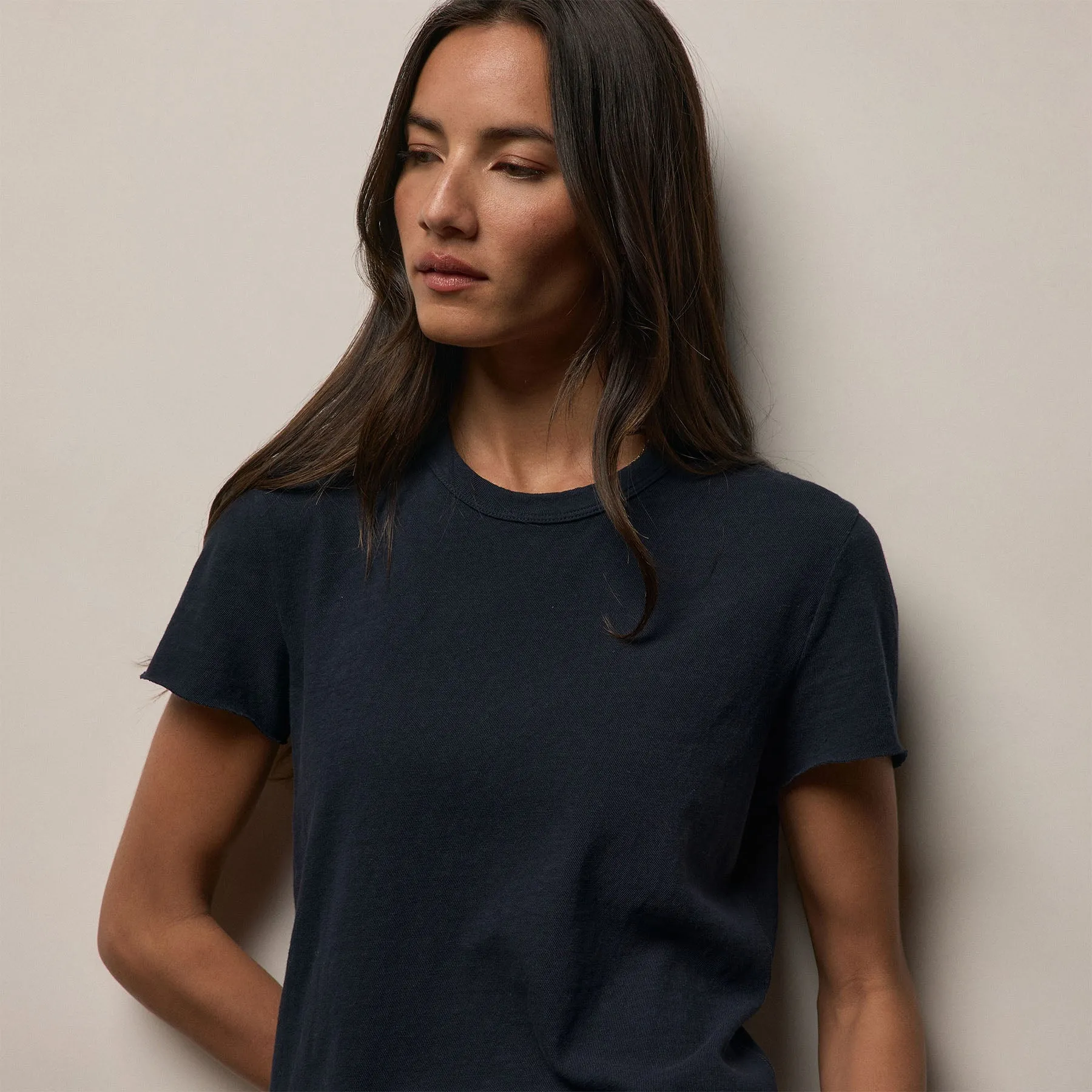 Slub Jersey Shrunken Tee - Classic Navy sold by James Perse product image thumbnail 3