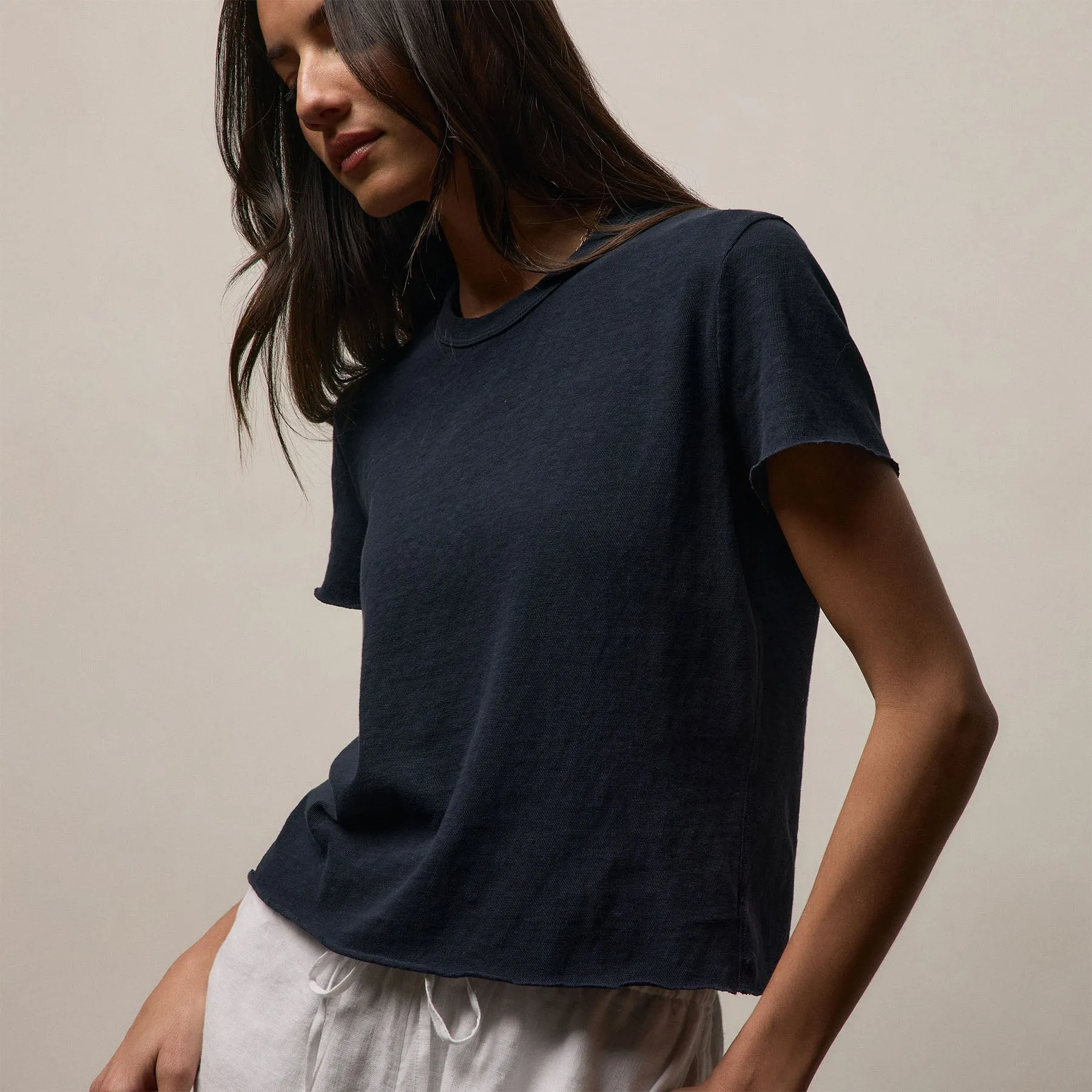 Slub Jersey Shrunken Tee - Classic Navy sold by James Perse product image thumbnail 5