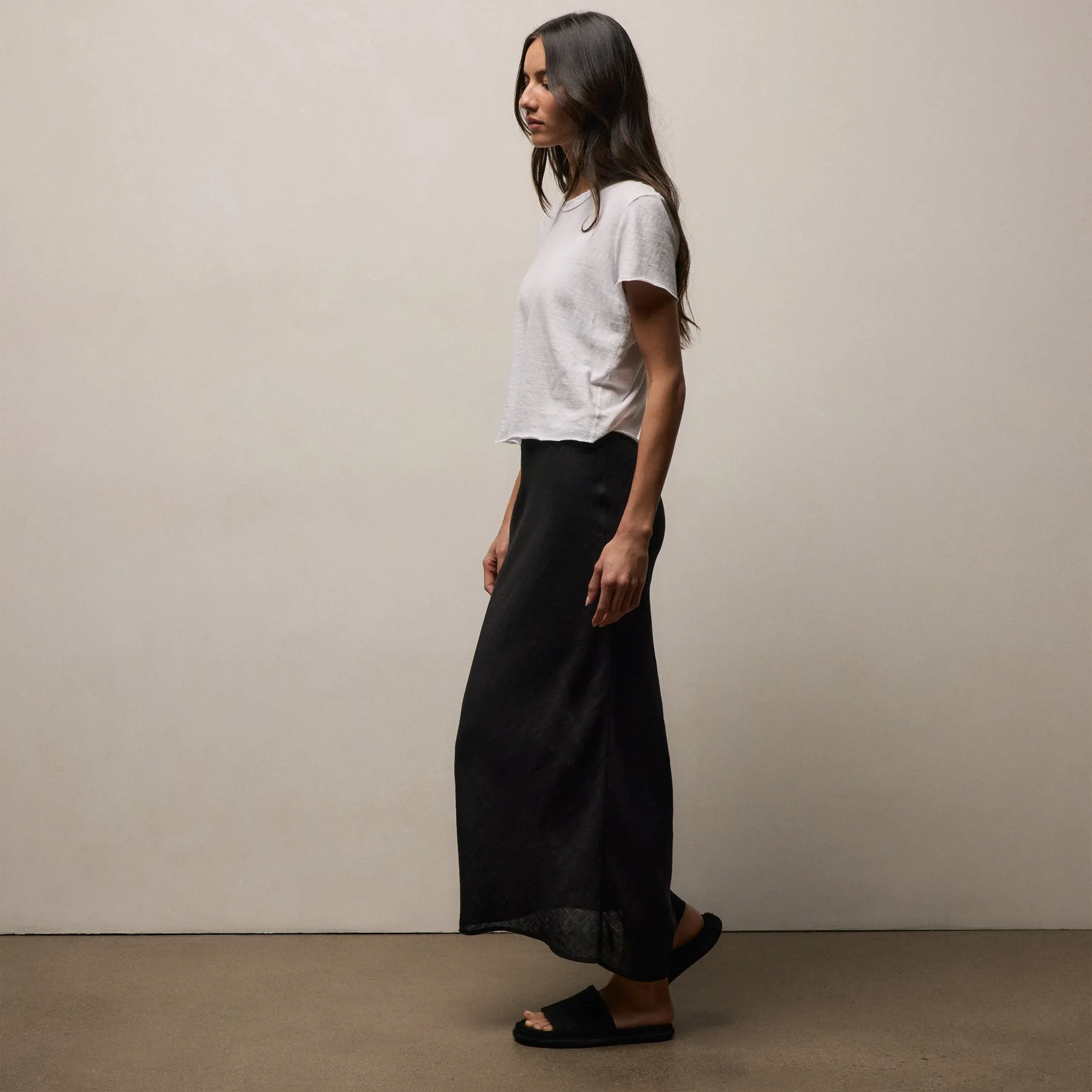 Linen Skirt - Black sold by James Perse product image thumbnail 4