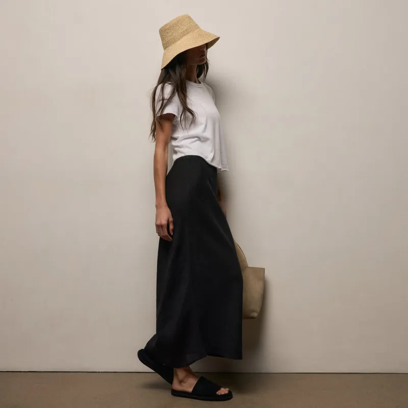 Linen Skirt - Black sold by James Perse