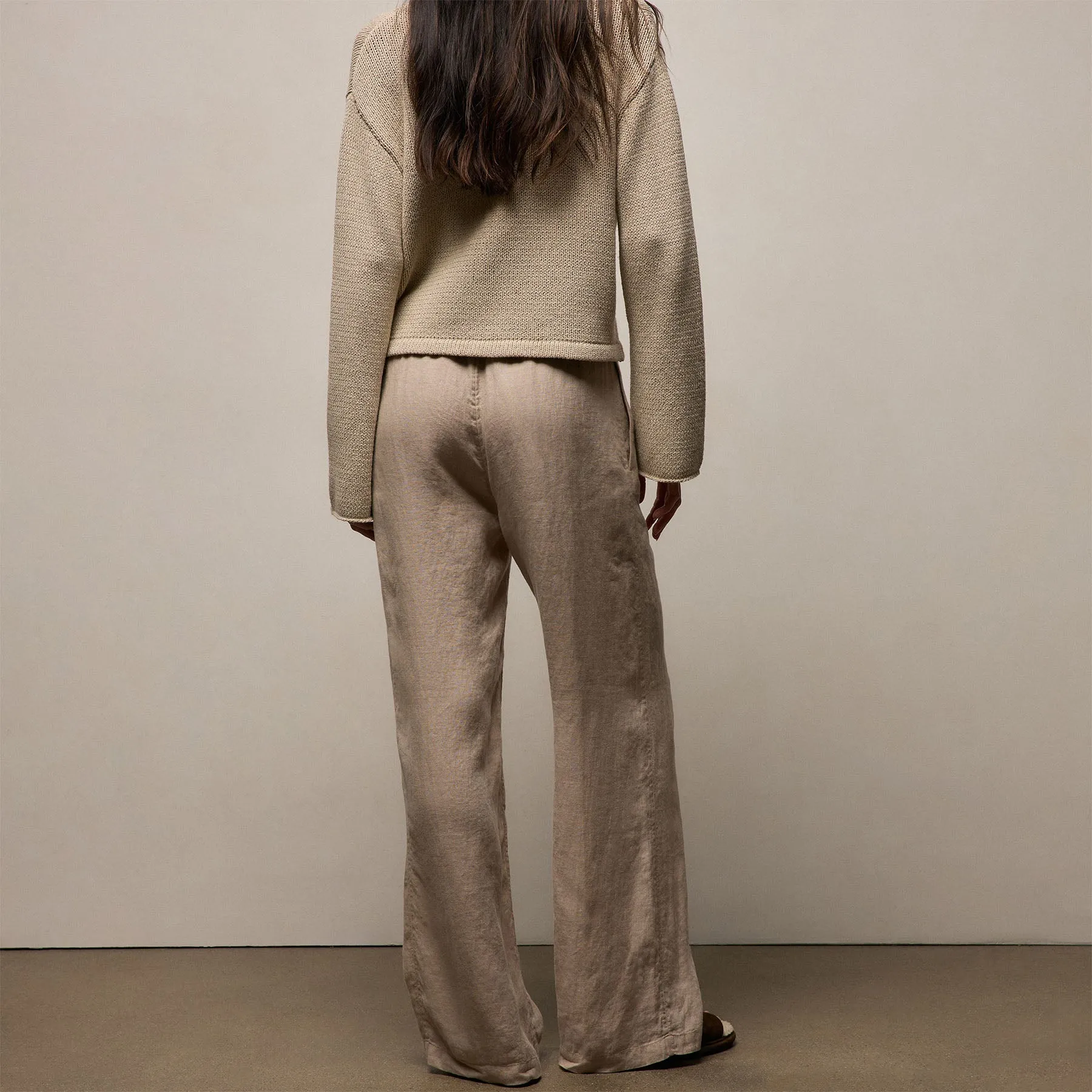 Linen Pant - Stone sold by James Perse product image thumbnail 3