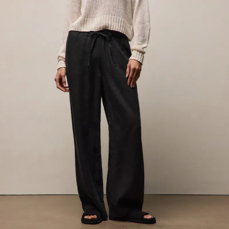 Linen Pant - Black sold by James Perse
