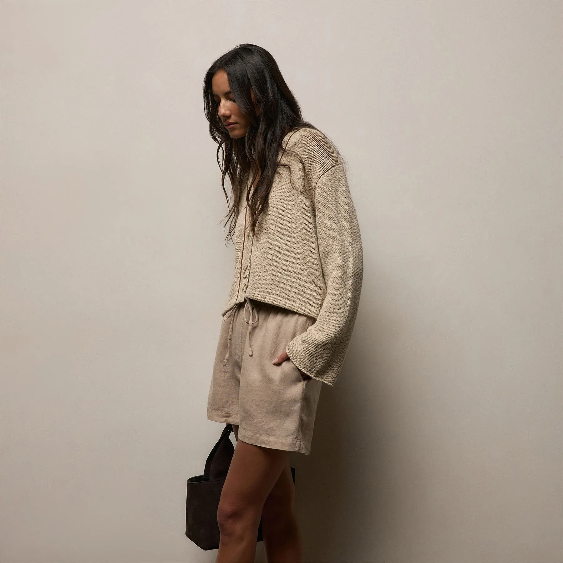 Linen Short - Stone sold by James Perse product image thumbnail 3