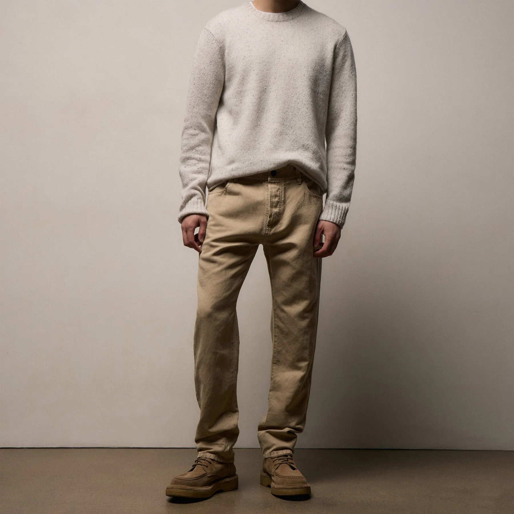 Classic Cotton Linen Twill Pant - Light Khaki Pigment sold by James Perse