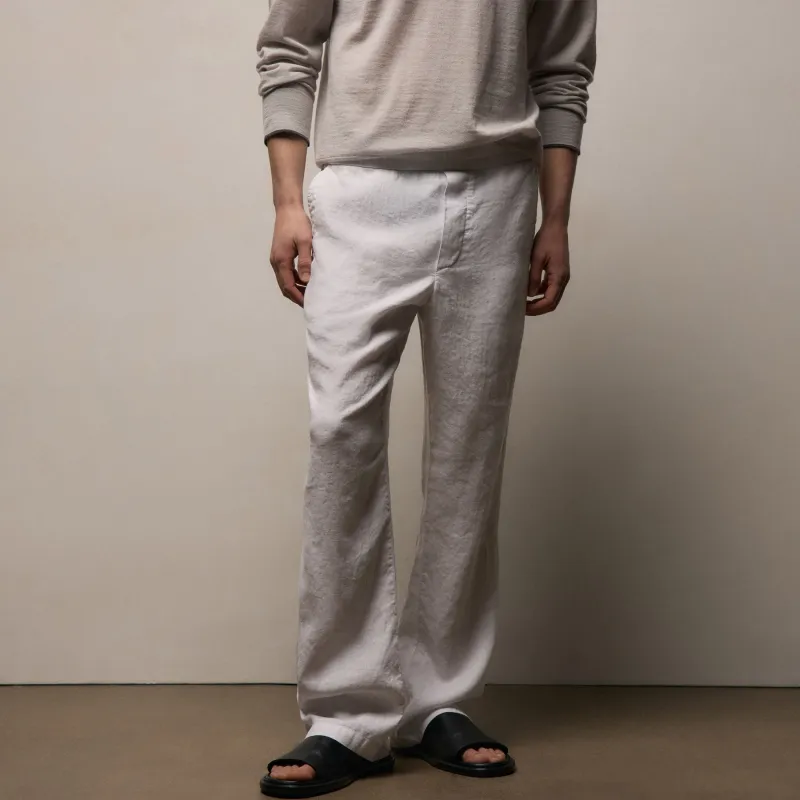 Lightweight Linen Pant - White sold by James Perse