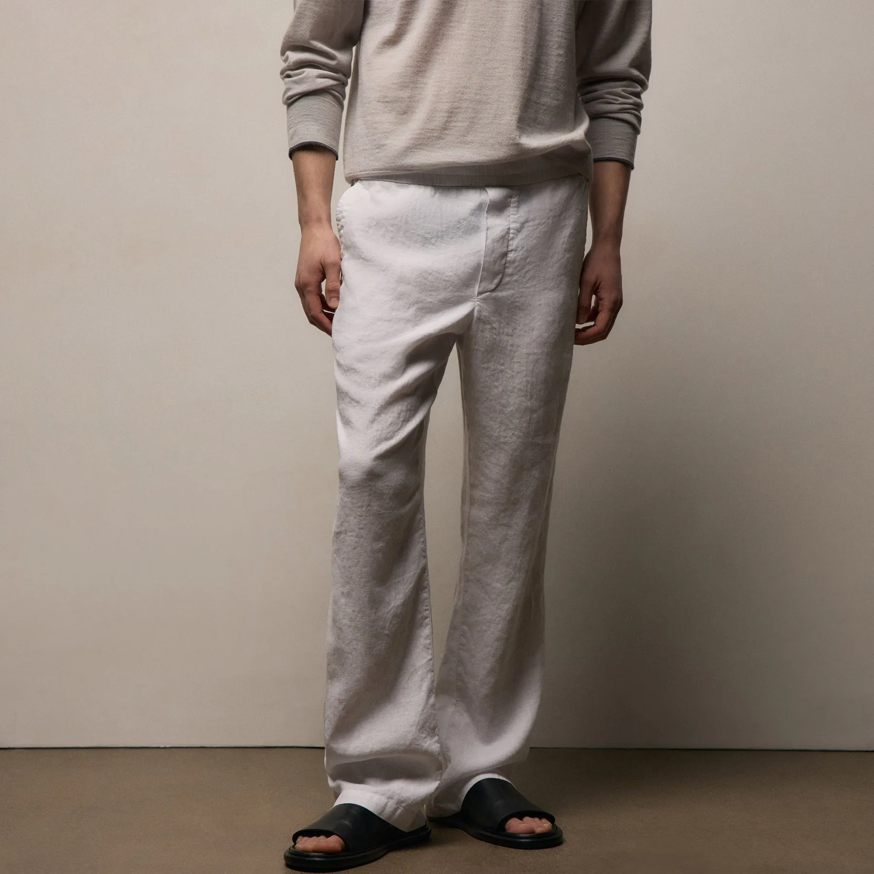 Lightweight Linen Pant - White sold by James Perse