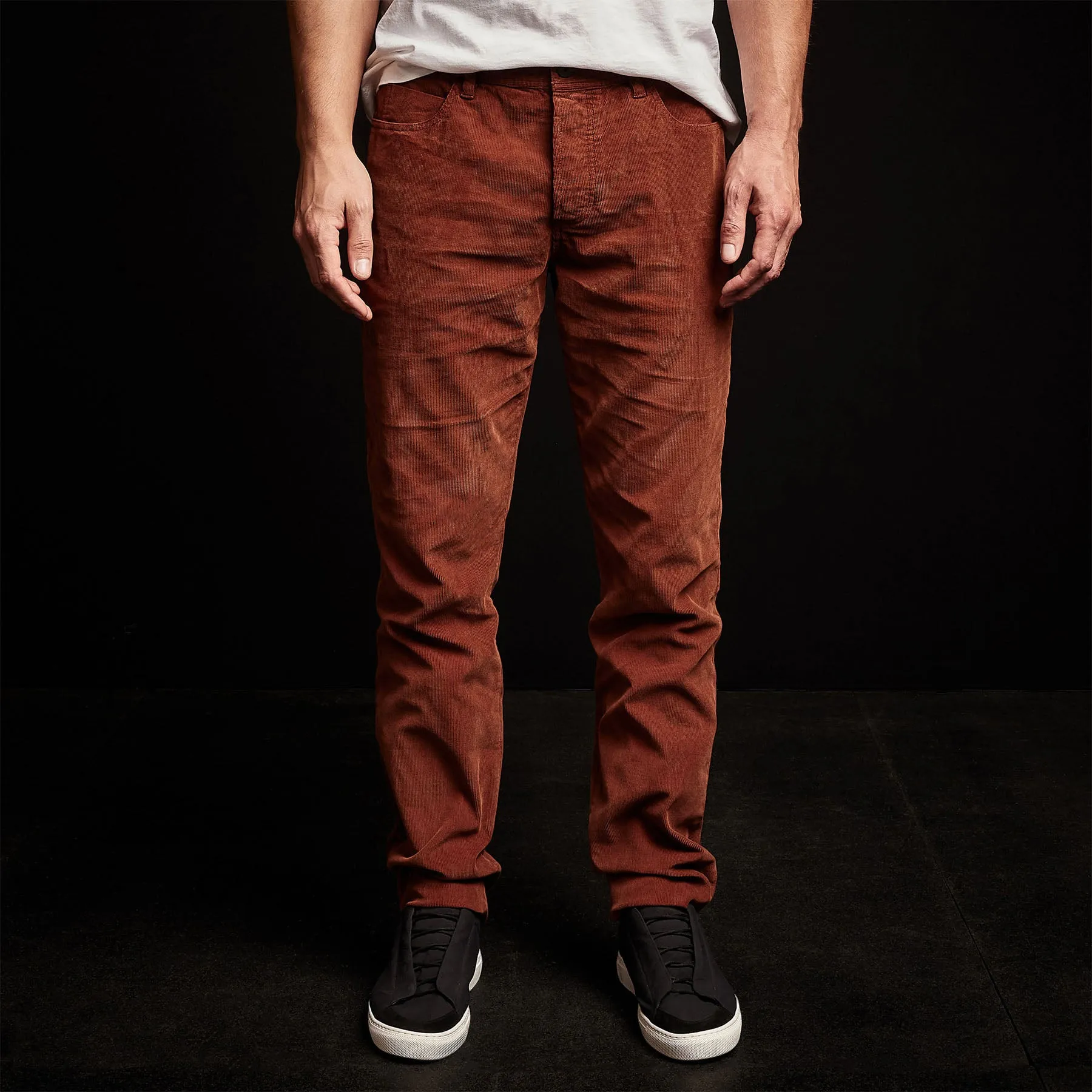 Corduroy 5 Pocket Pant - Dark Rust Pigment sold by James Perse product image thumbnail 3