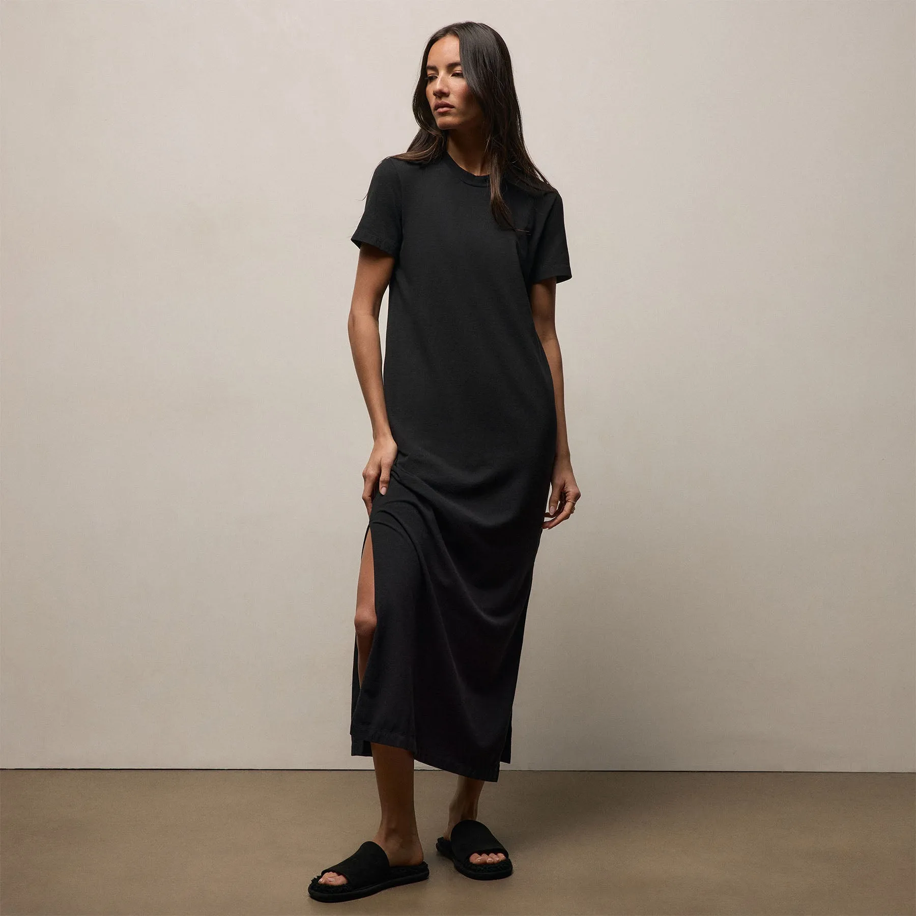 T Shirt Dress - Black sold by James Perse