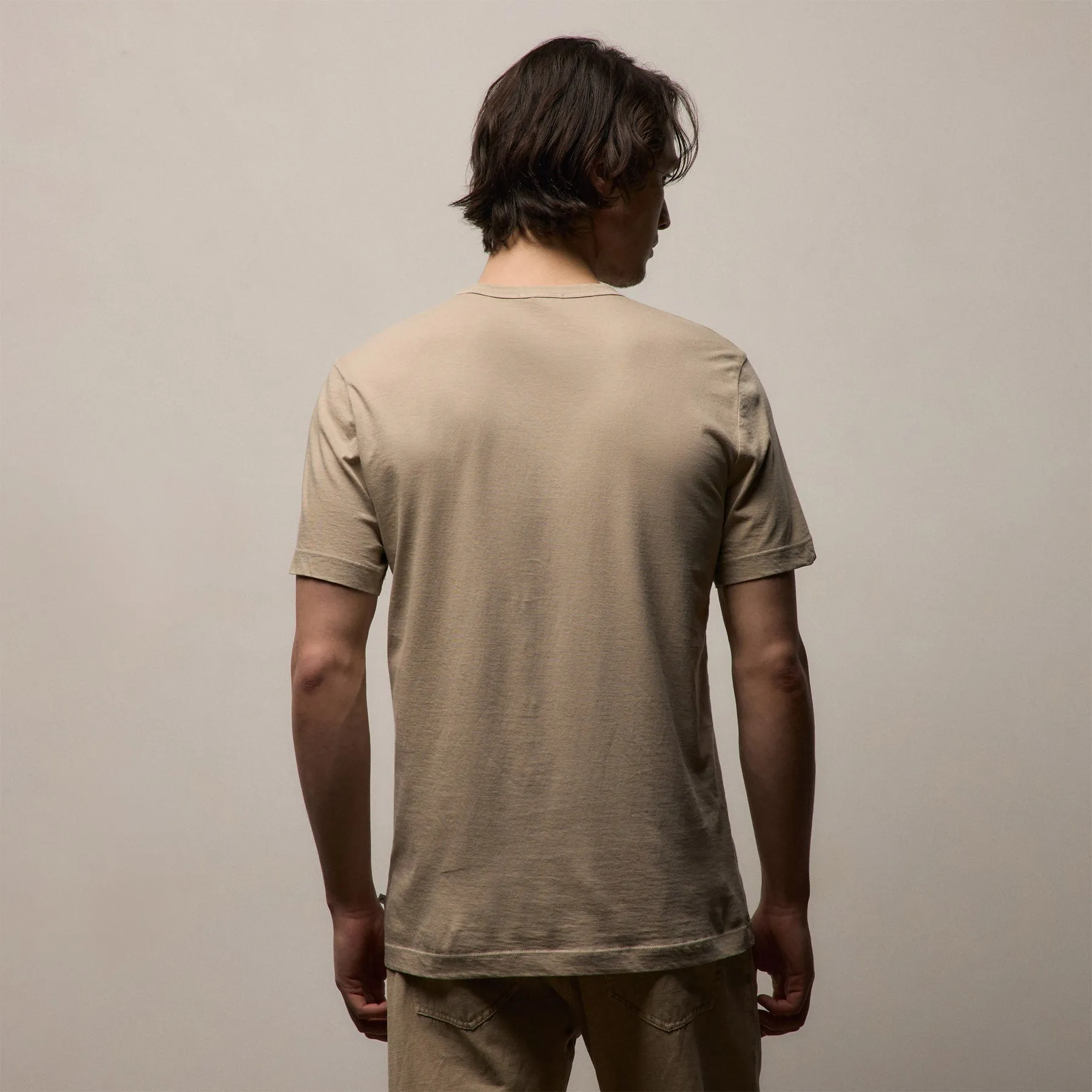 Short Sleeve Crew Neck - Light Khaki Pigment sold by James Perse product image thumbnail 3