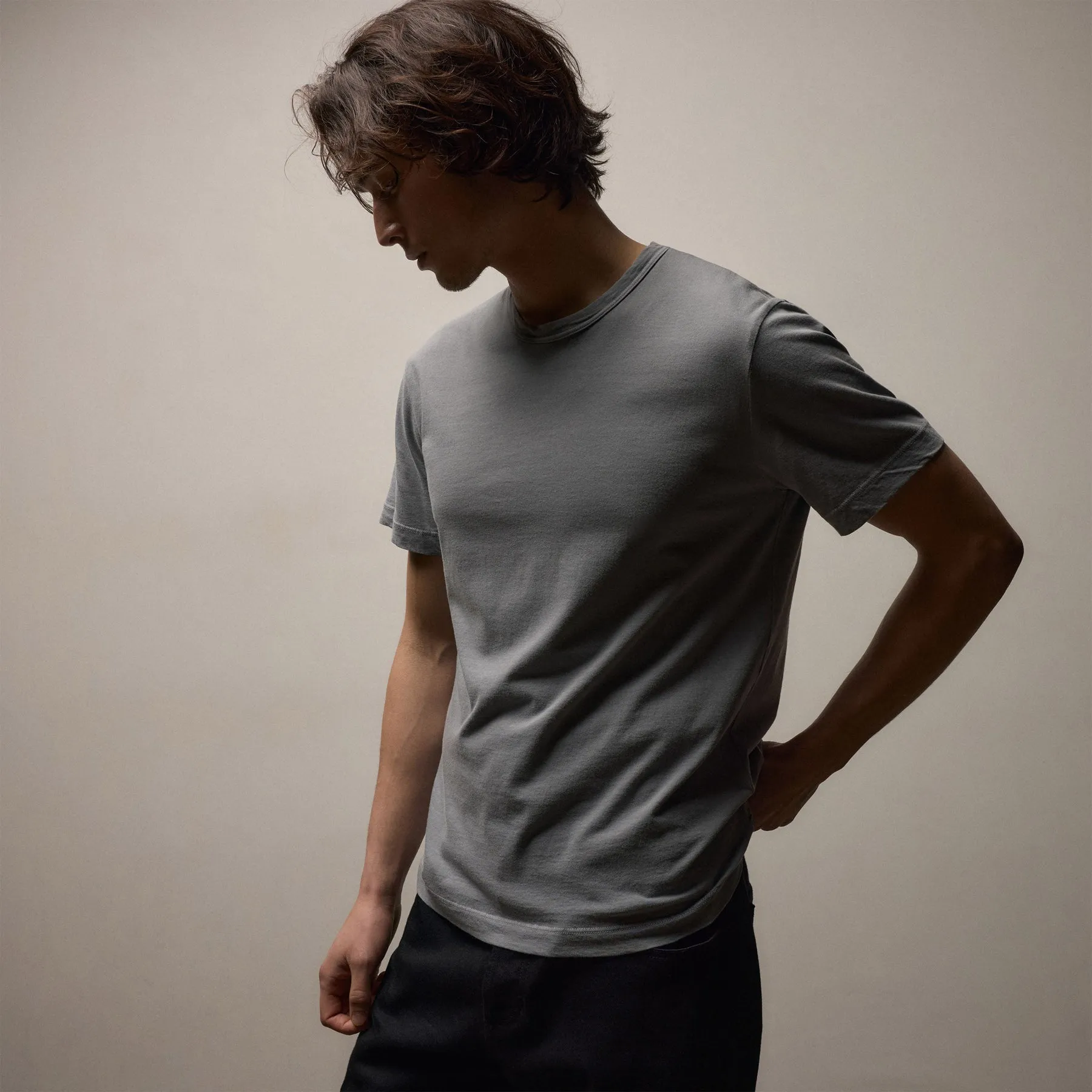 Short Sleeve Crew Neck - Ore Pigment sold by James Perse