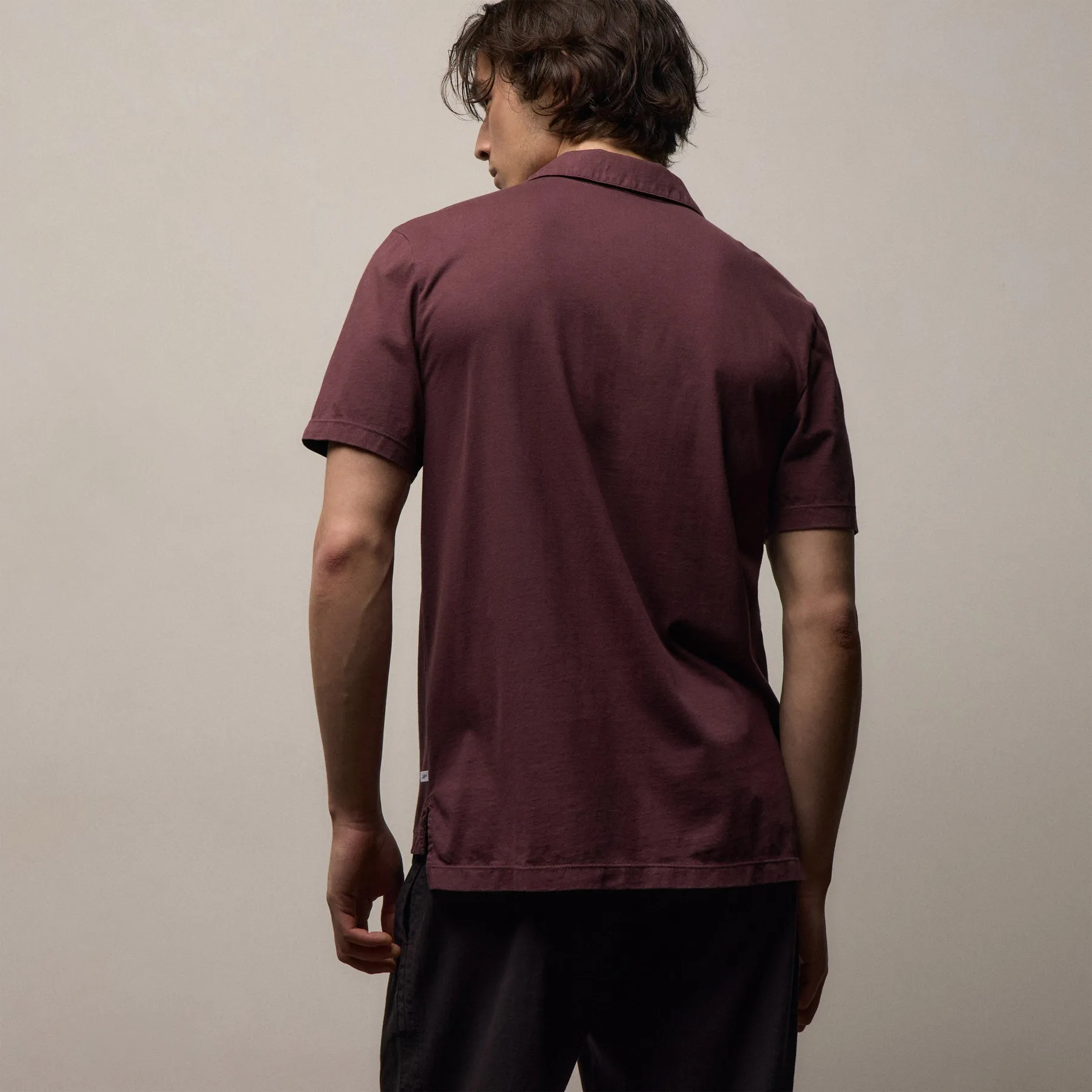 Sueded Jersey Polo - Dark Plum sold by James Perse product image thumbnail 3