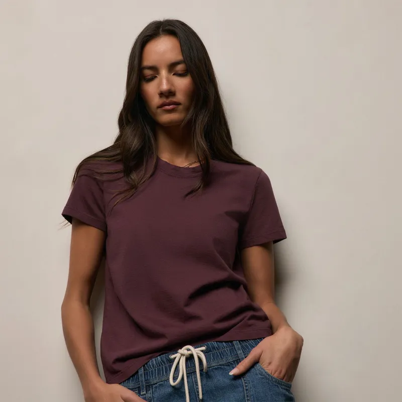 Vintage Little Boy Tee - Dark Plum made by James Perse