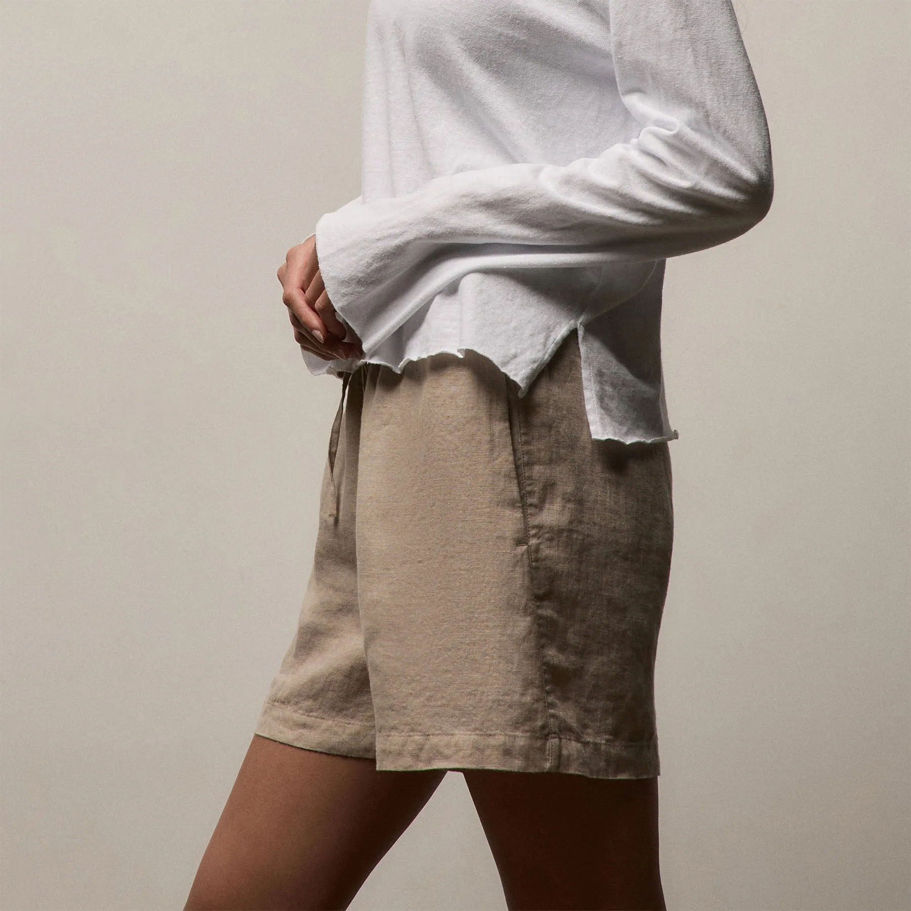 Slub Jersey Long Sleeve Tee - White sold by James Perse product image thumbnail 2