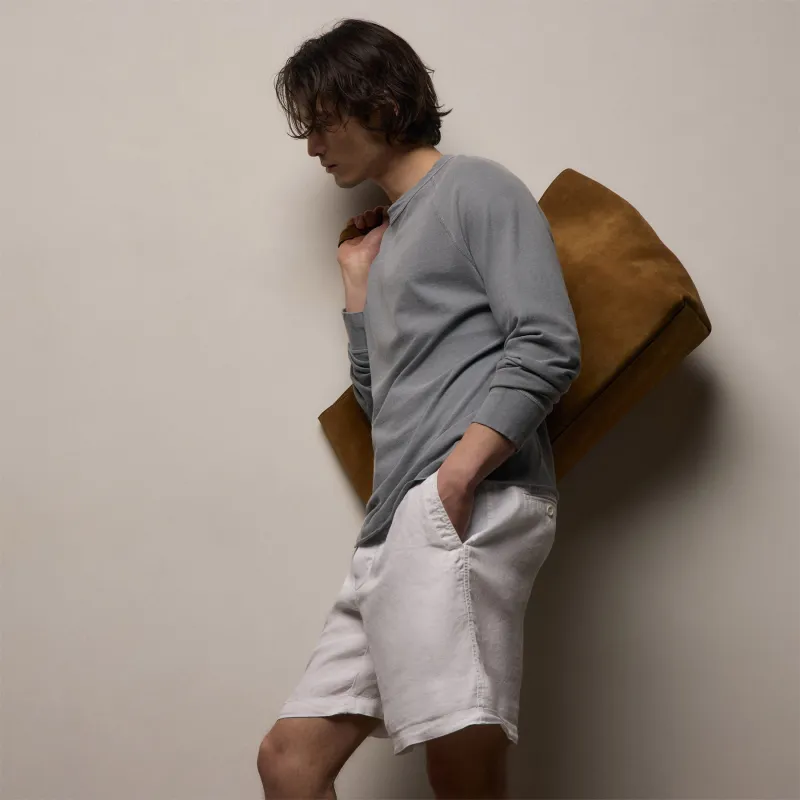 Lightweight Linen Relaxed Short - White sold by James Perse