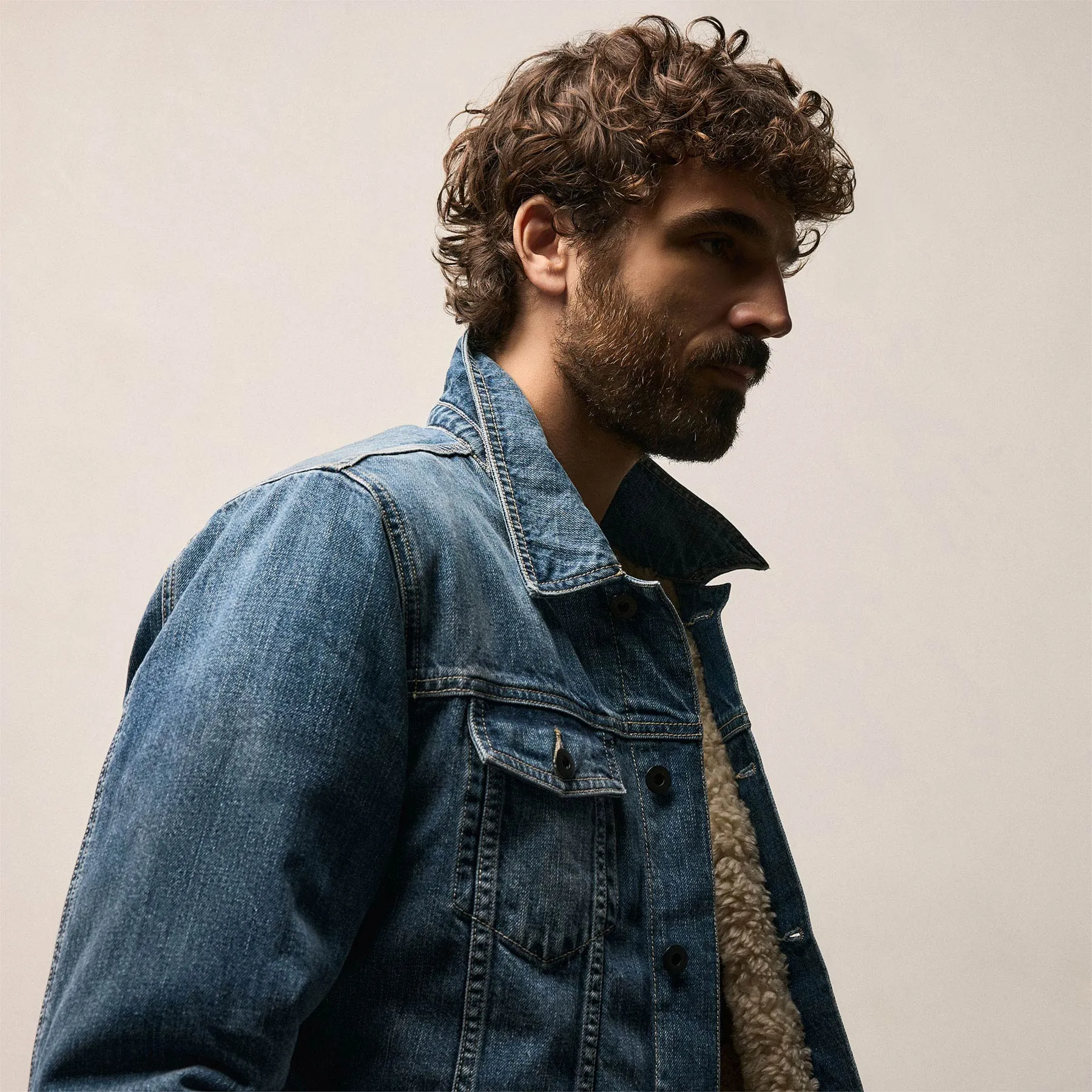 Lined Denim Trucker Jacket - Medium Wash sold by James Perse product image thumbnail 4