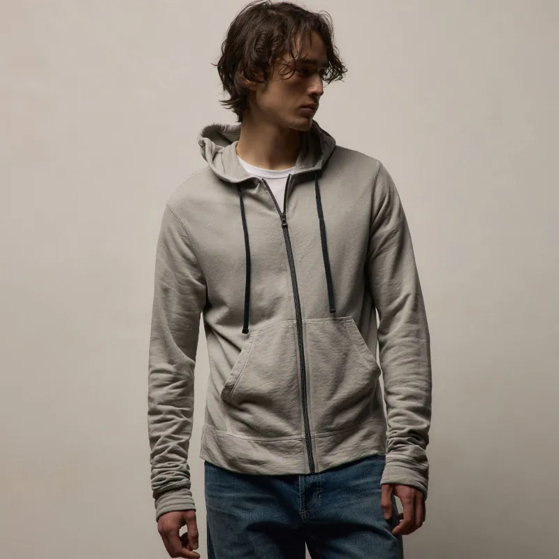 Vintage French Zip Up Hoodie - Fog Pigment sold by James Perse