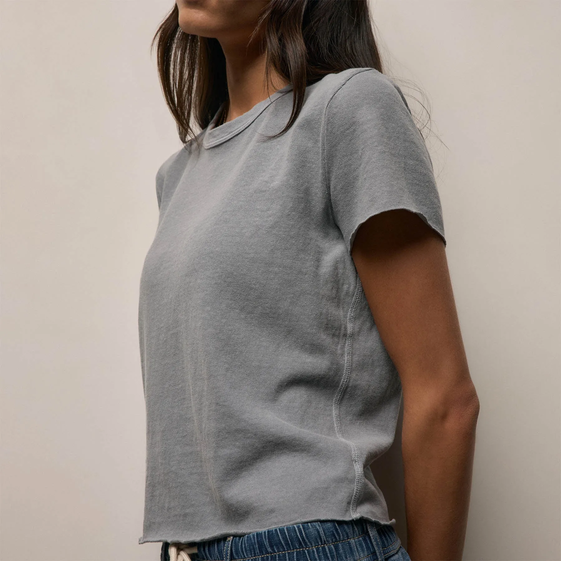 Slub Jersey Shrunken Tee - Ore Pigment sold by James Perse