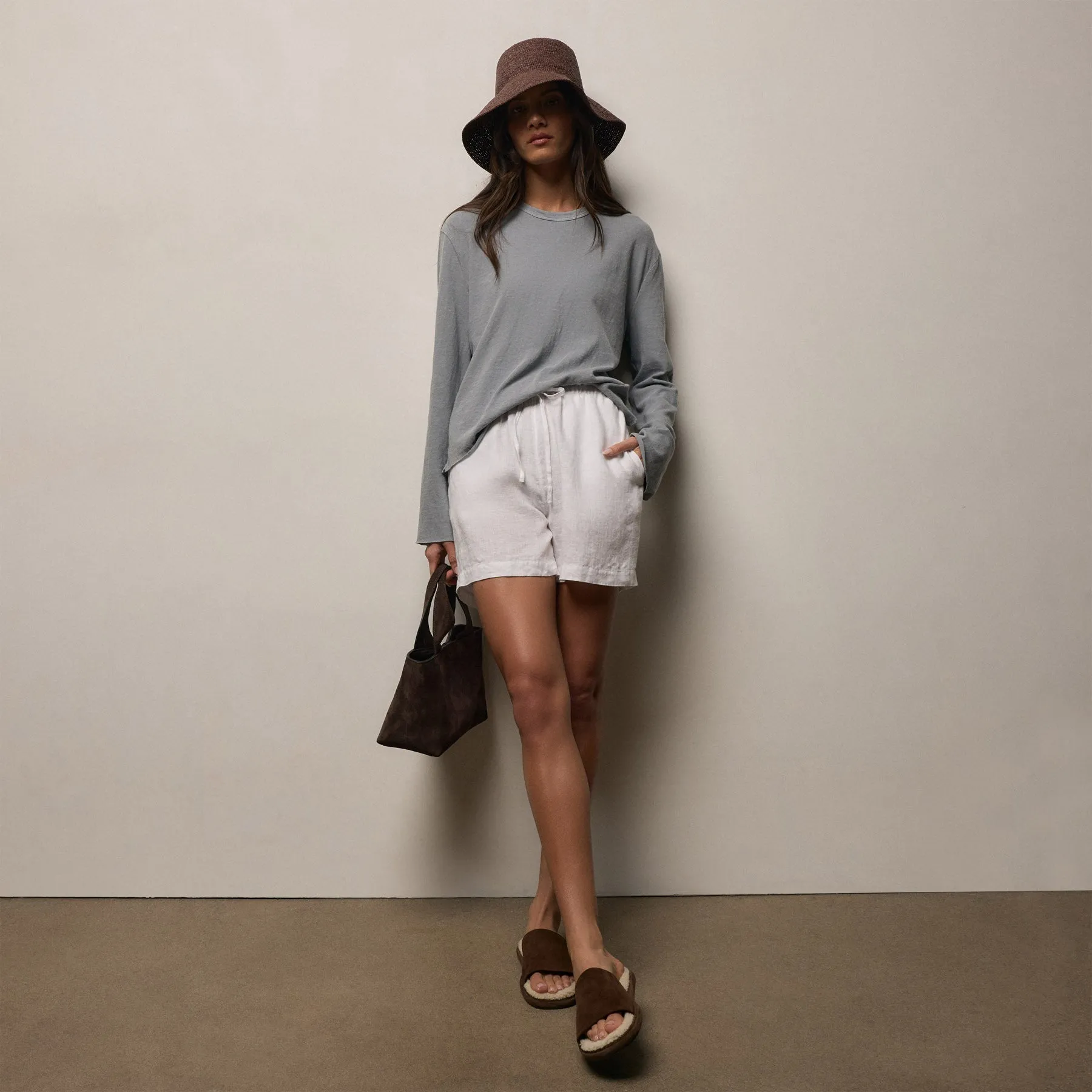 Slub Jersey Long Sleeve Tee - Ore Pigment sold by James Perse product image thumbnail 3