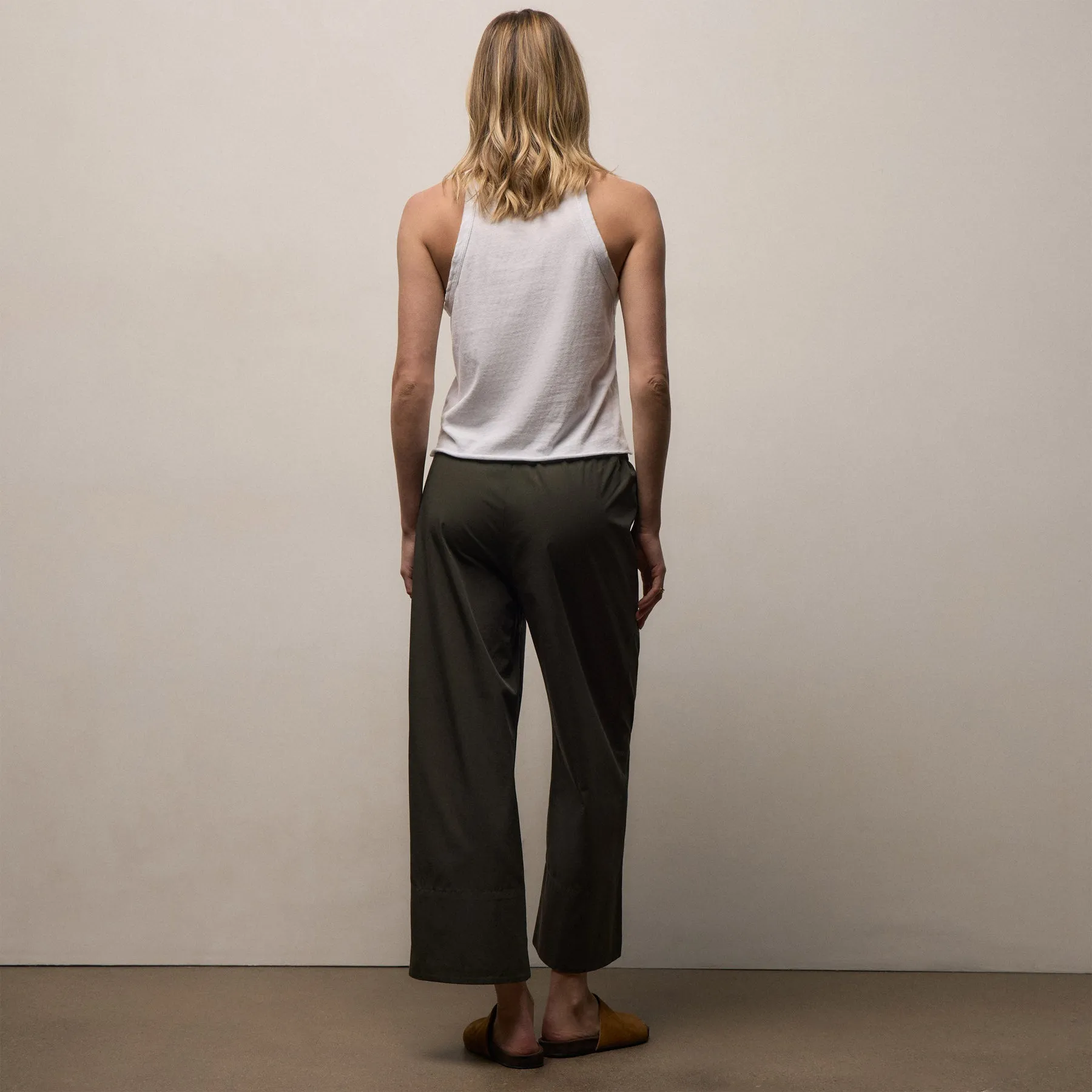 Fine Cotton Twill Crop Pant - Dark Olive sold by James Perse product image thumbnail 5