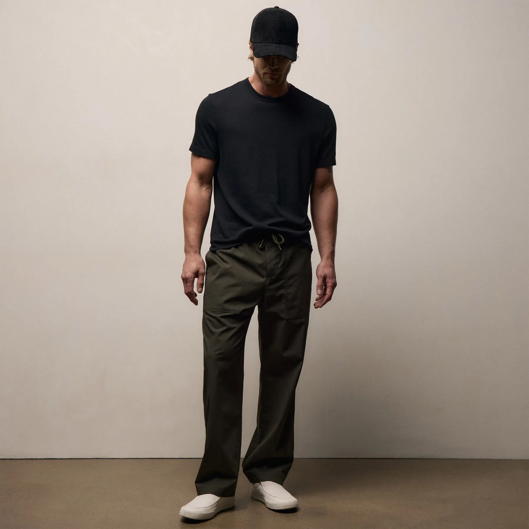 Fine Cotton Twill Patch Pocket Pant - Dark Olive sold by James Perse product image thumbnail 2