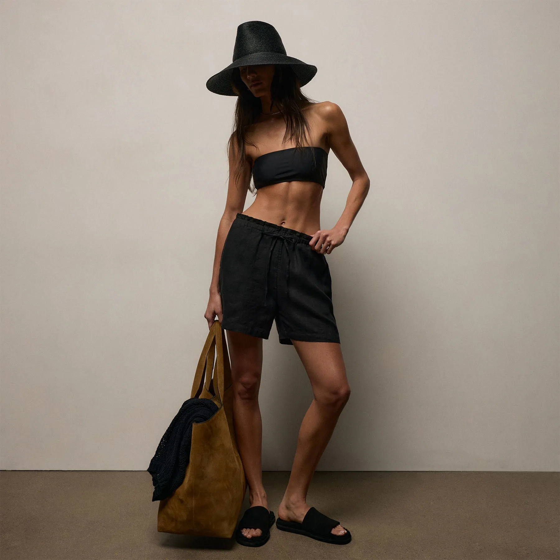 Linen Short - Black sold by James Perse product image thumbnail 3