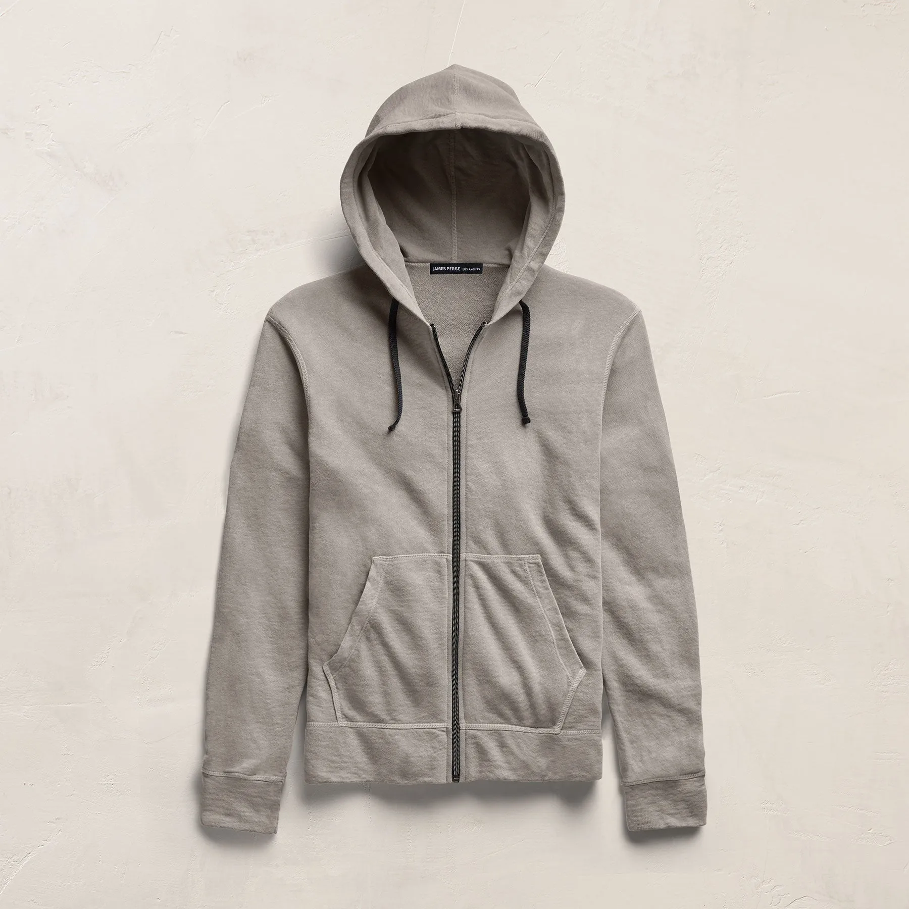 Vintage French Terry Zip Up Hoodie - Fog Pigment sold by James Perse product image thumbnail 2
