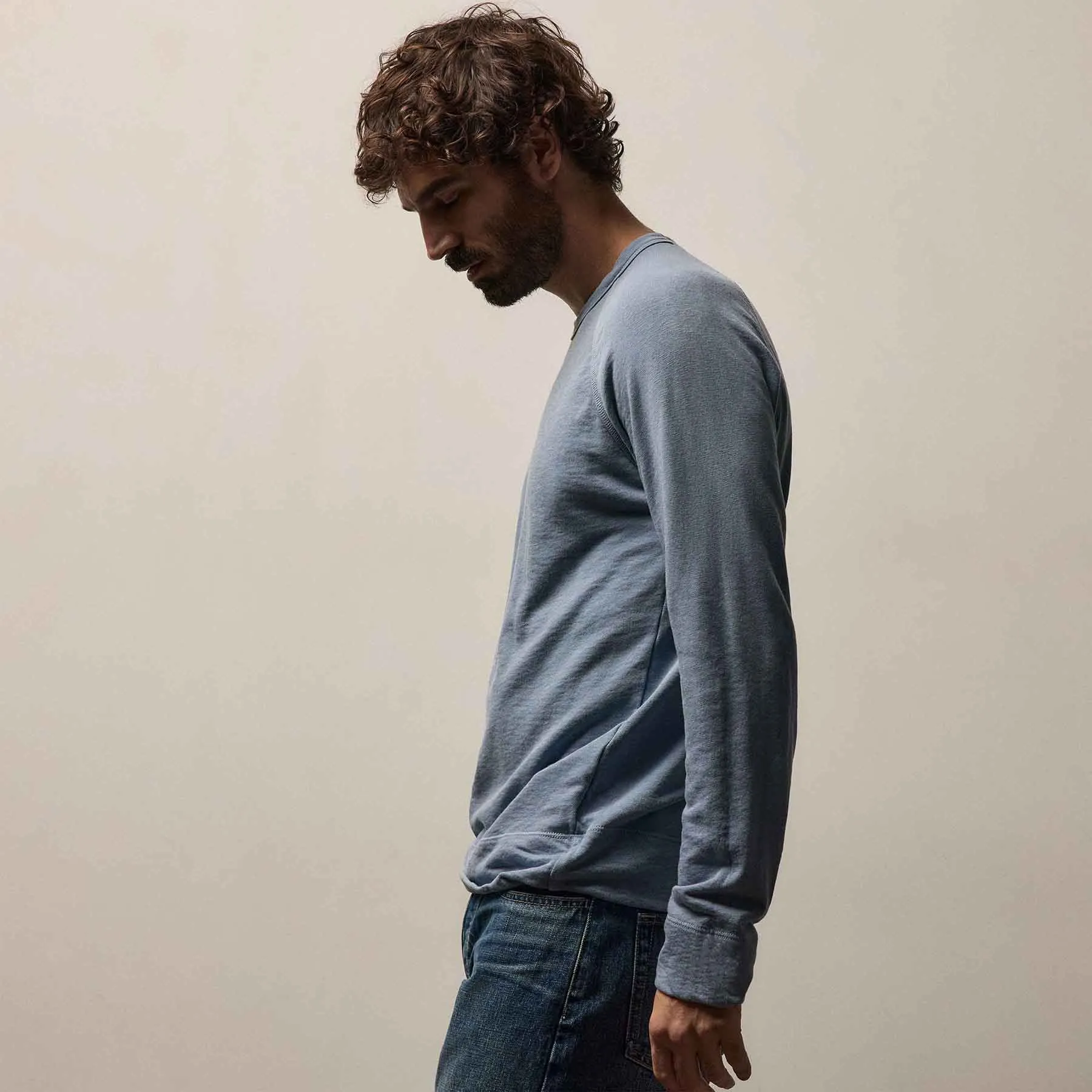 Vintage French Terry Sweatshirt - Ocean Pigment sold by James Perse product image thumbnail 3