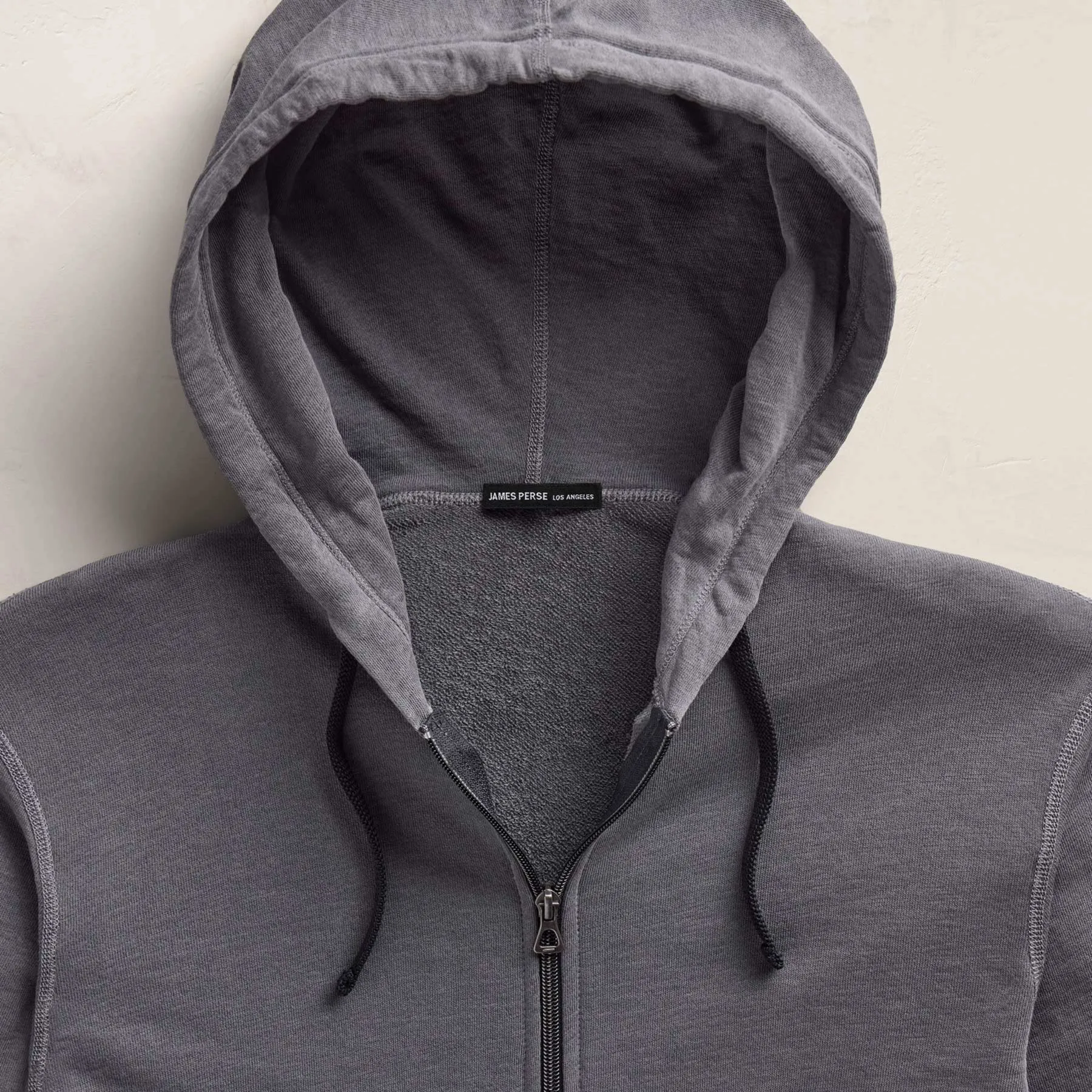 Vintage French Terry Zip Up Hoodie - Cavalry Pigment sold by James Perse product image thumbnail 4