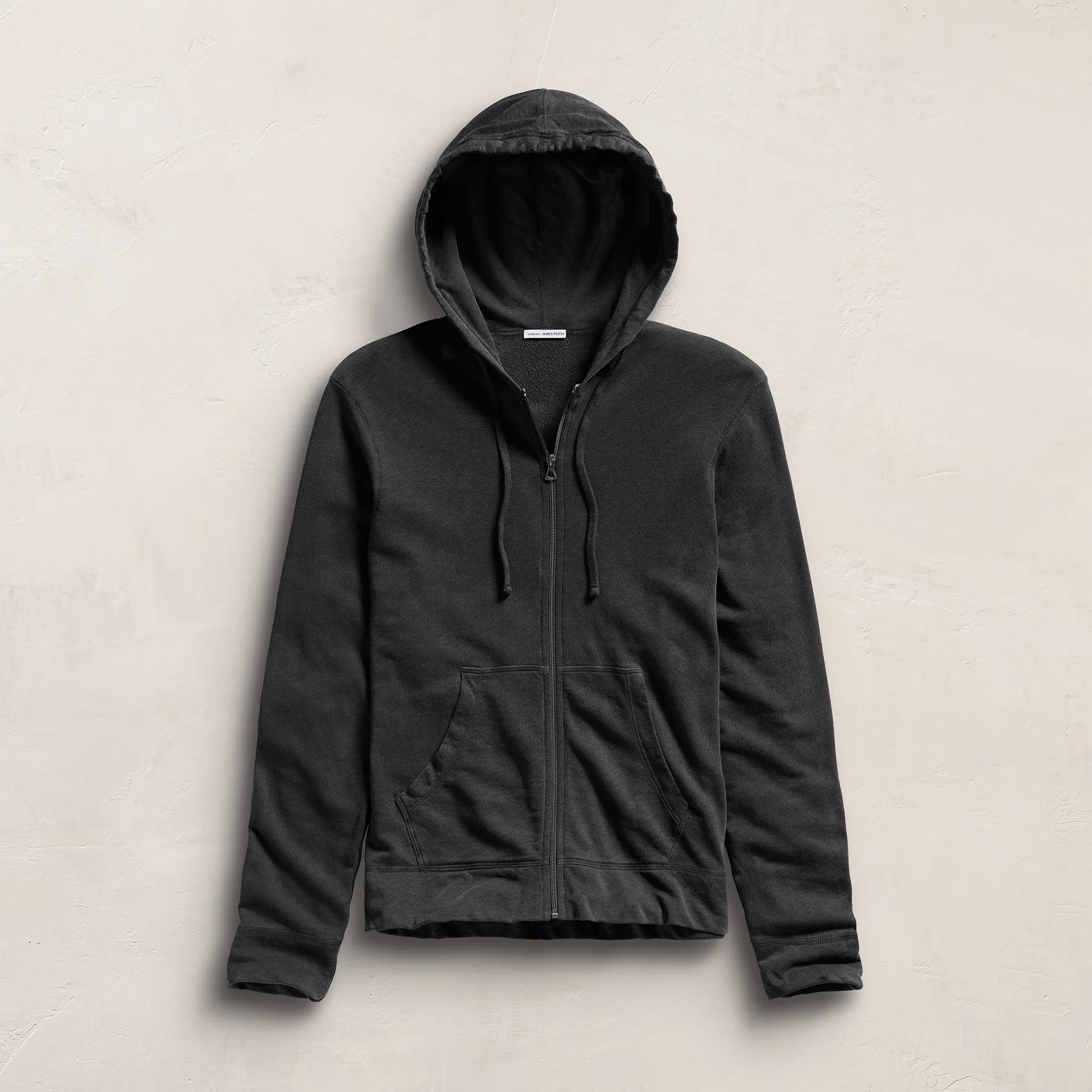Vintage French Terry Zip Up Hoodie - Carbon Pigment sold by James Perse product image thumbnail 2