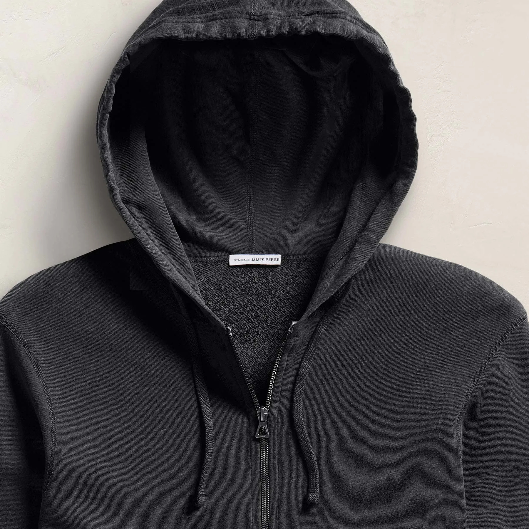 Vintage French Terry Zip Up Hoodie - Carbon Pigment sold by James Perse product image thumbnail 3