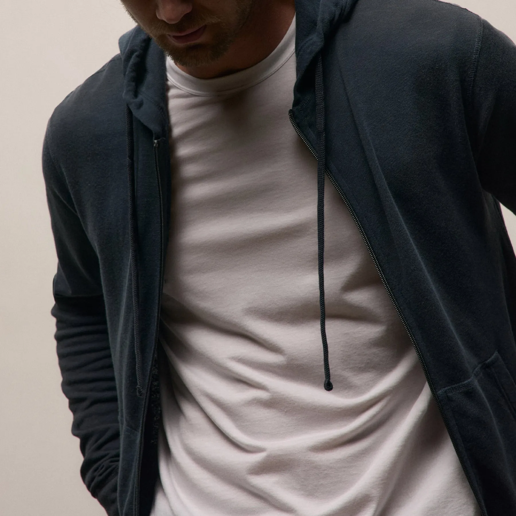 Vintage French Terry Zip Up Hoodie - Deep Pigment sold by James Perse product image thumbnail 3